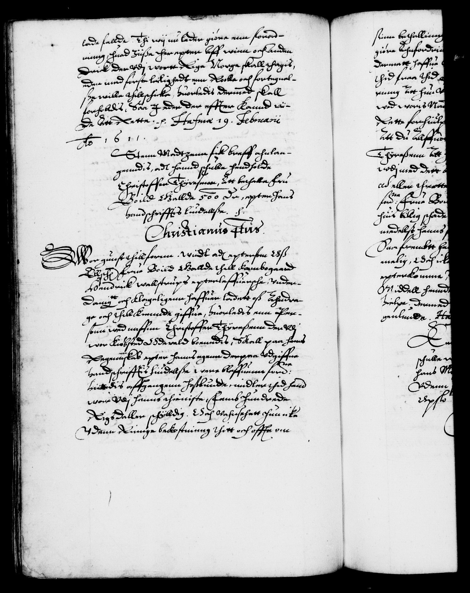 Danske Kanselli 1572-1799, AV/RA-EA-3023/F/Fc/Fca/Fcab/L0003: Norske tegnelser (mikrofilm), 1596-1616, s. 405b
