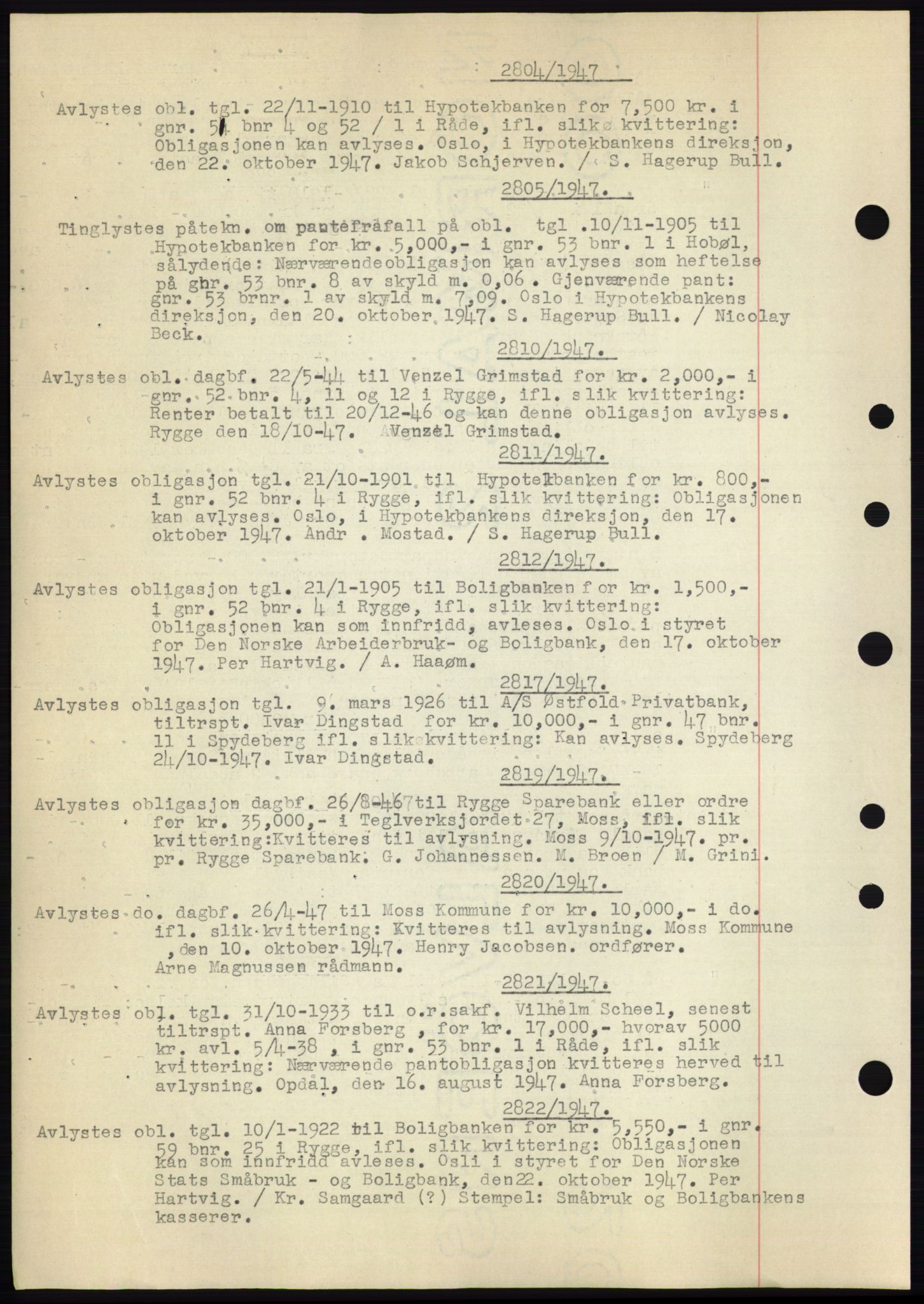 Moss sorenskriveri, SAO/A-10168: Pantebok nr. C10, 1938-1950, Dagboknr: 2804/1947