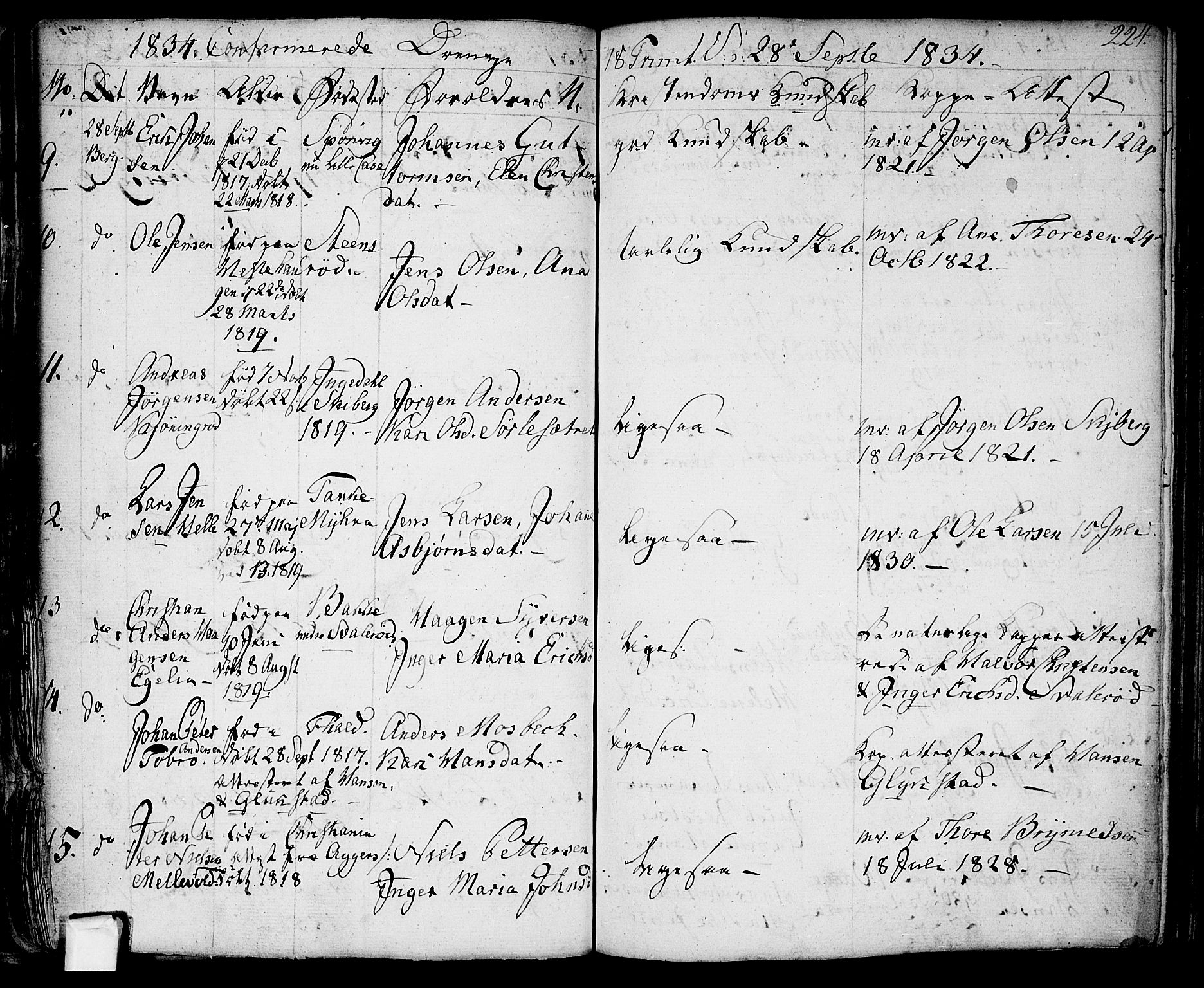 Berg prestekontor Kirkebøker, AV/SAO-A-10902/F/Fa/L0003: Ministerialbok nr. I 3, 1832-1842, s. 224