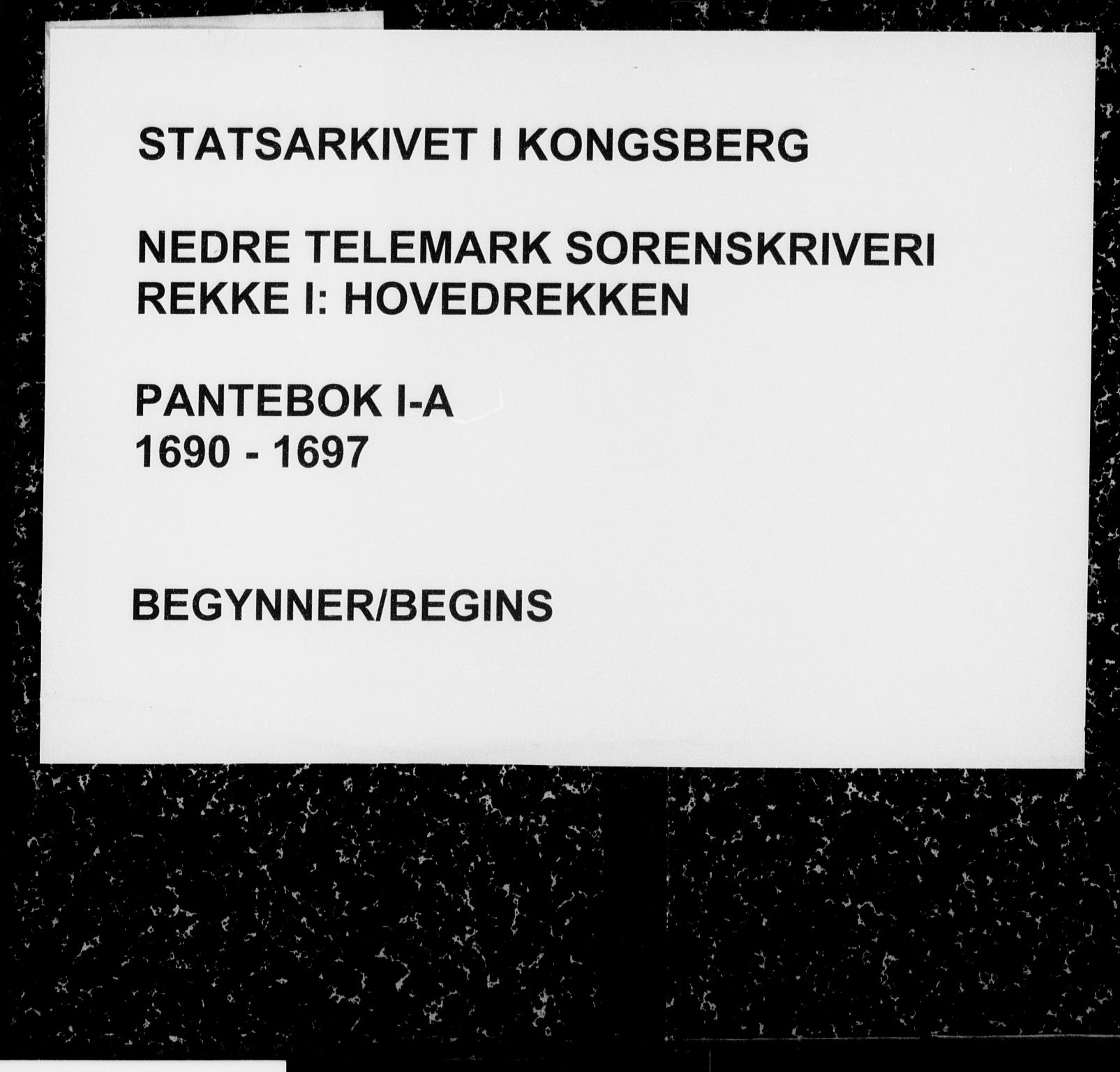 Nedre Telemark sorenskriveri, AV/SAKO-A-135/G/Ga/Gaa/L0001a: Pantebok nr. A, 1690-1697