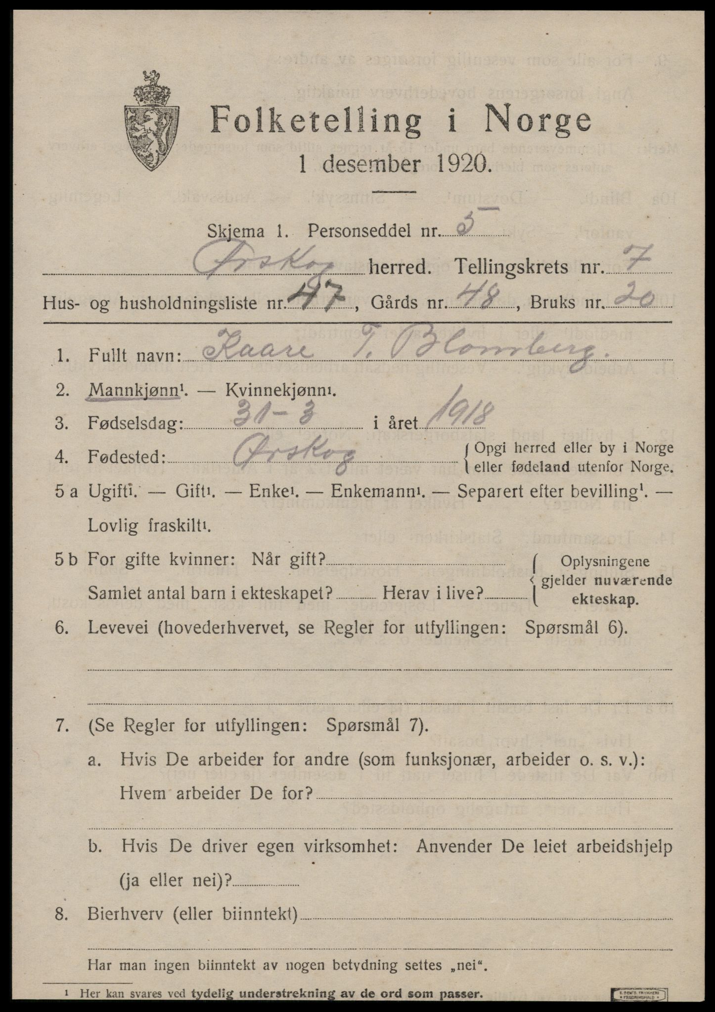 SAT, Folketelling 1920 for 1527 Ørskog herred, 1920, s. 4178