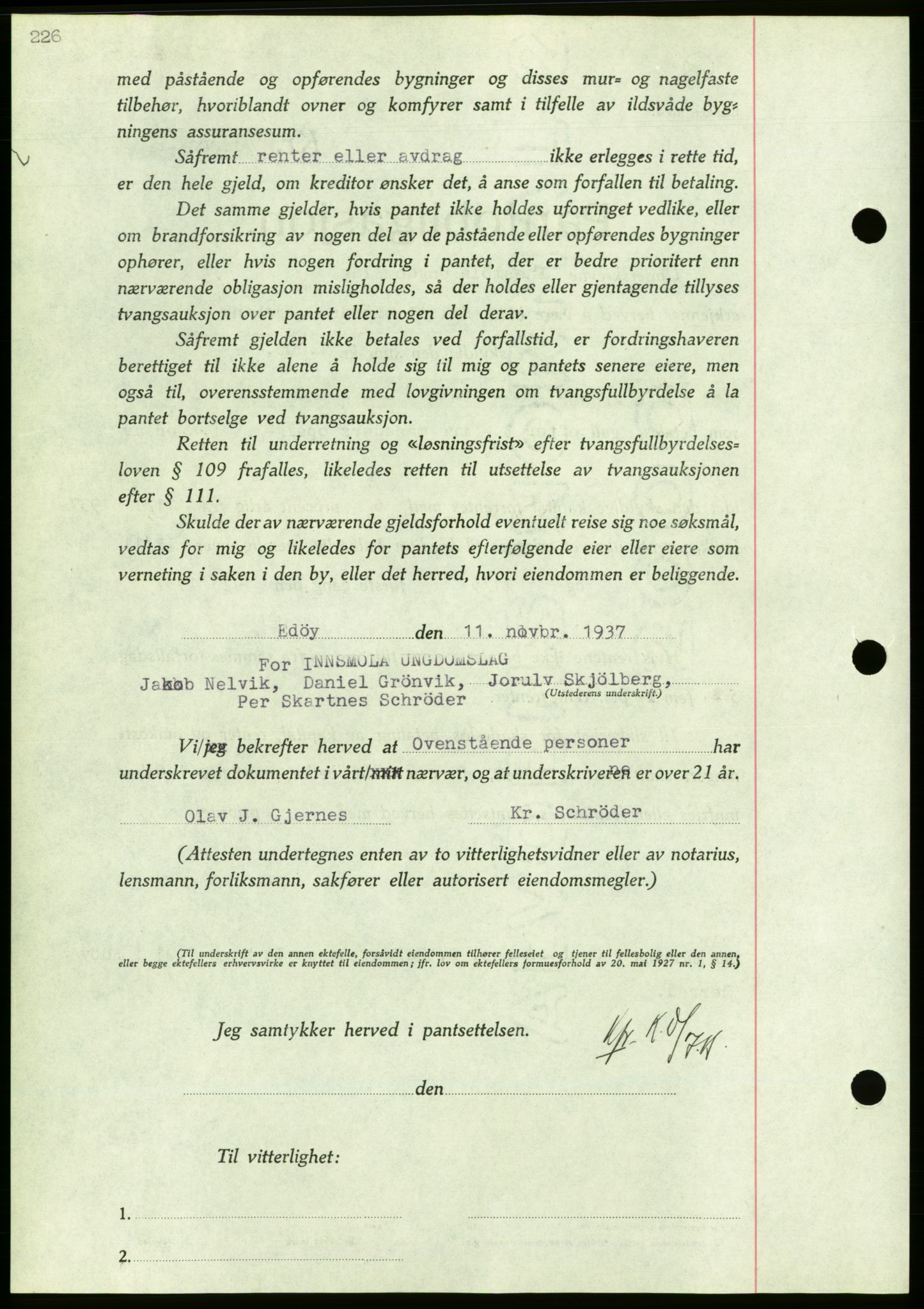 Nordmøre sorenskriveri, AV/SAT-A-4132/1/2/2Ca/L0092: Pantebok nr. B82, 1937-1938, Dagboknr: 2706/1937