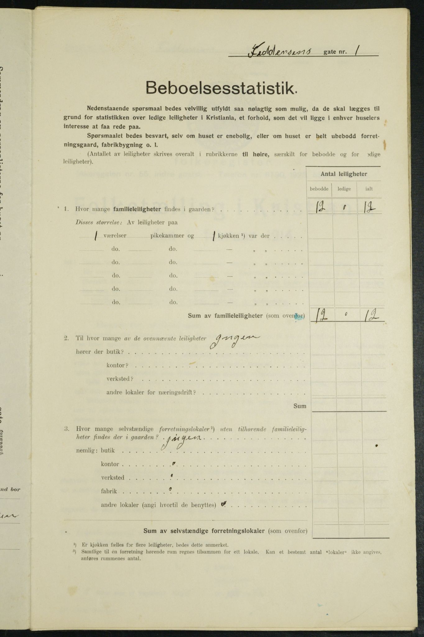 OBA, Kommunal folketelling 1.2.1914 for Kristiania, 1914, s. 24141