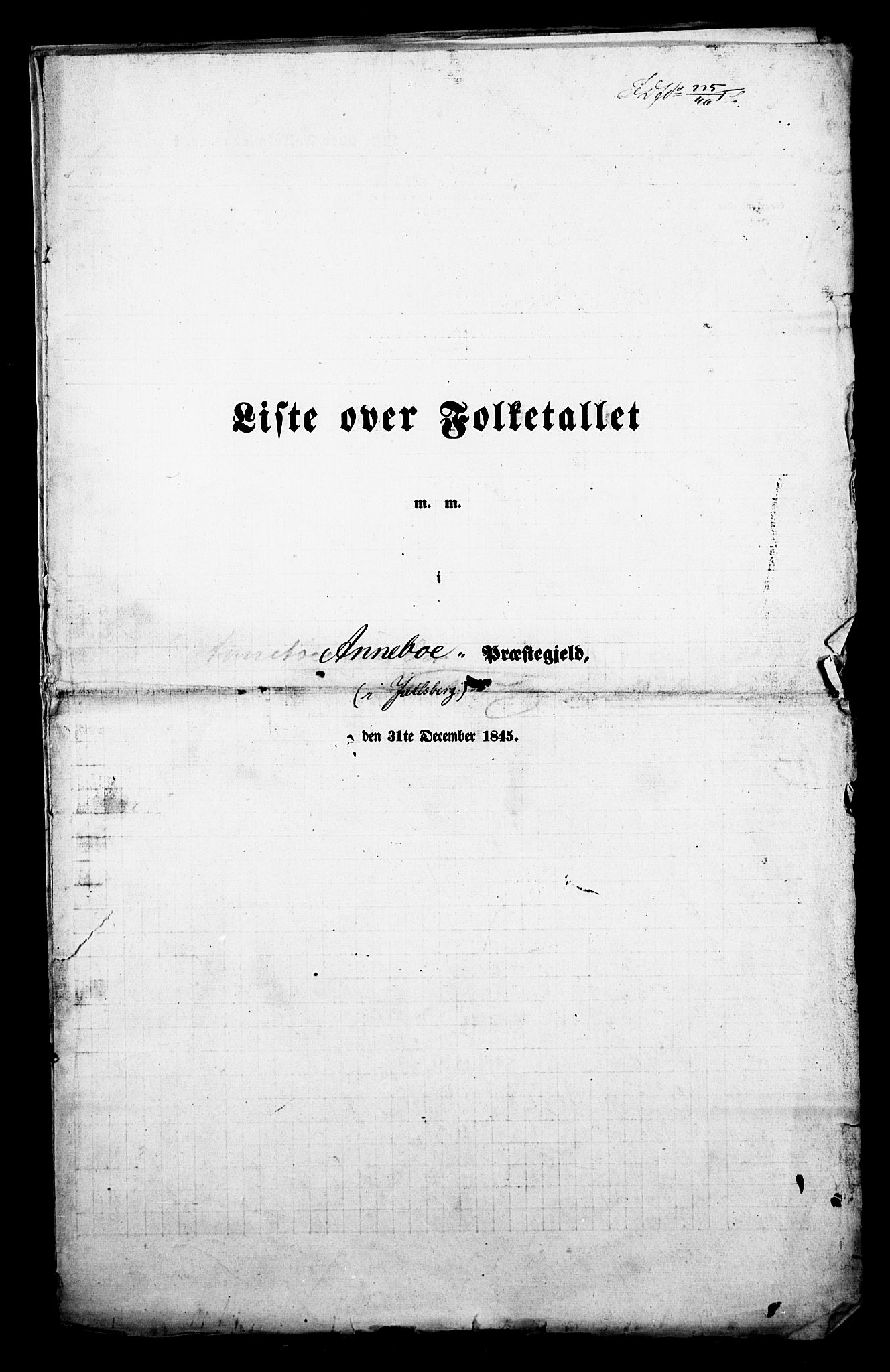 , Folketelling 1845 for 0719P Andebu prestegjeld, 1845, s. 2
