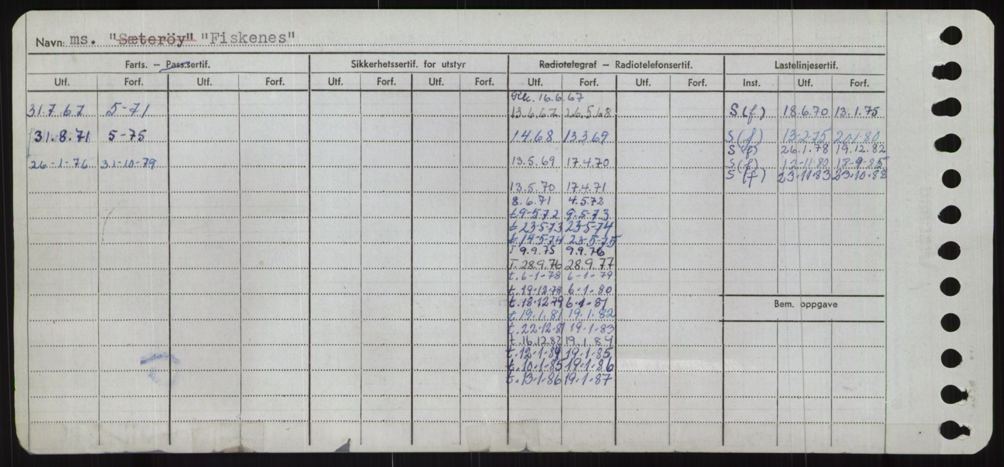 Sjøfartsdirektoratet med forløpere, Skipsmålingen, RA/S-1627/H/Ha/L0002/0001: Fartøy, Eik-Hill / Fartøy, Eik-F, s. 446