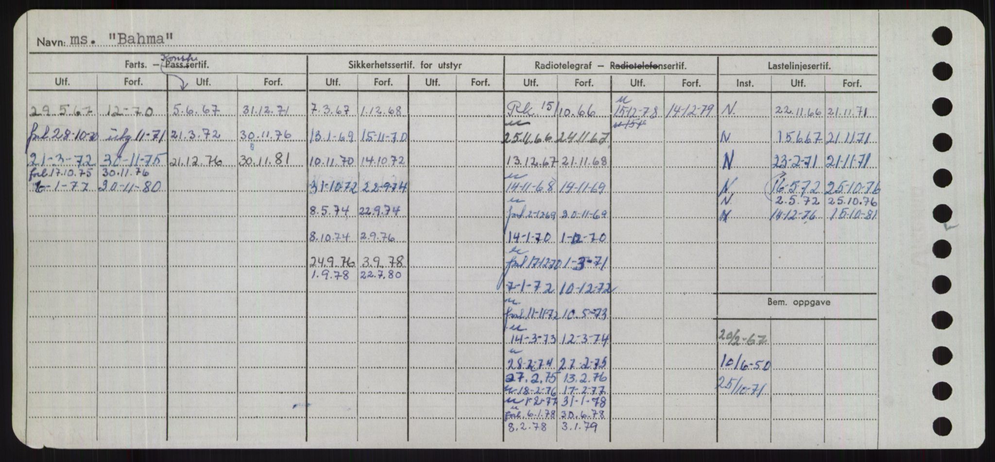 Sjøfartsdirektoratet med forløpere, Skipsmålingen, RA/S-1627/H/Hd/L0003: Fartøy, B-Bev, s. 50