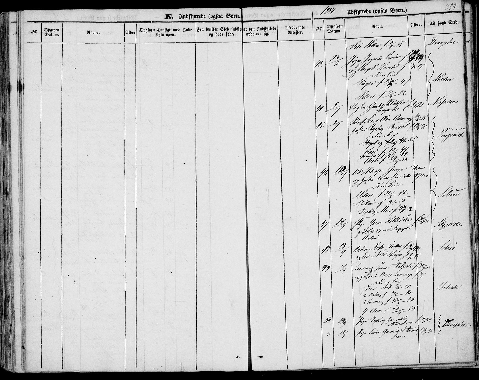 Bø kirkebøker, AV/SAKO-A-257/F/Fa/L0008: Ministerialbok nr. 8, 1849-1861, s. 359