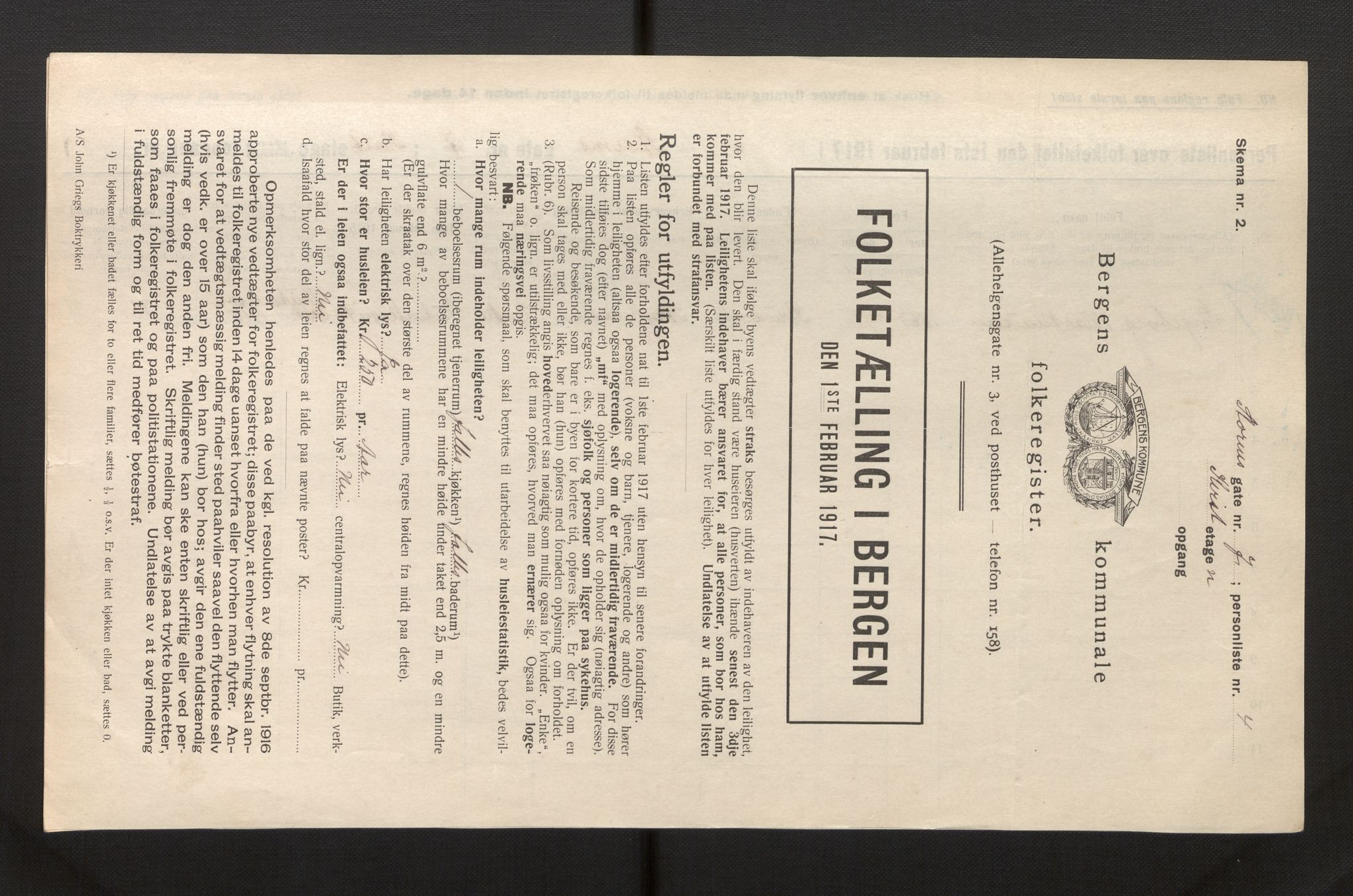 SAB, Kommunal folketelling 1917 for Bergen kjøpstad, 1917, s. 37483