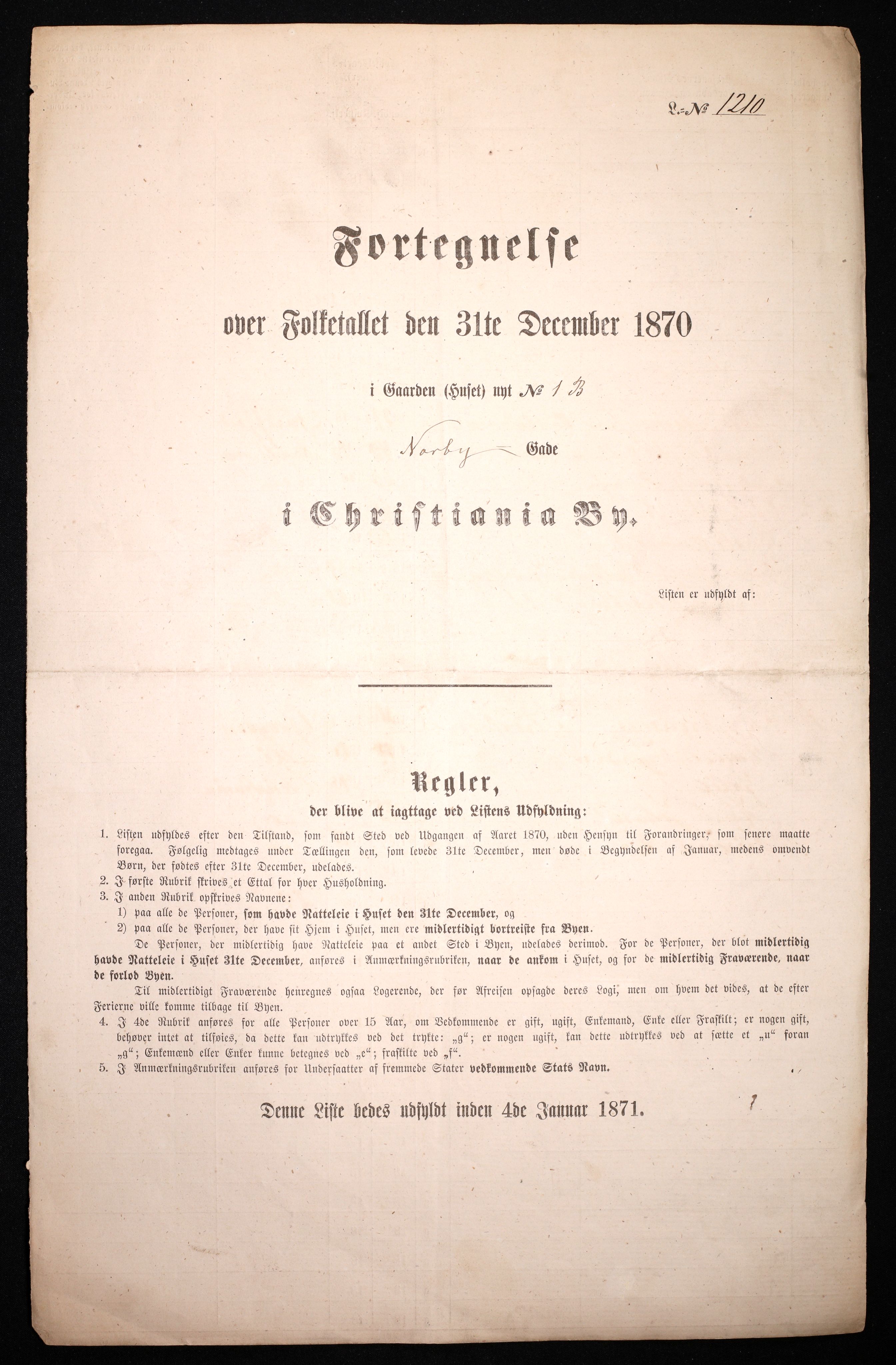 RA, Folketelling 1870 for 0301 Kristiania kjøpstad, 1870, s. 2527