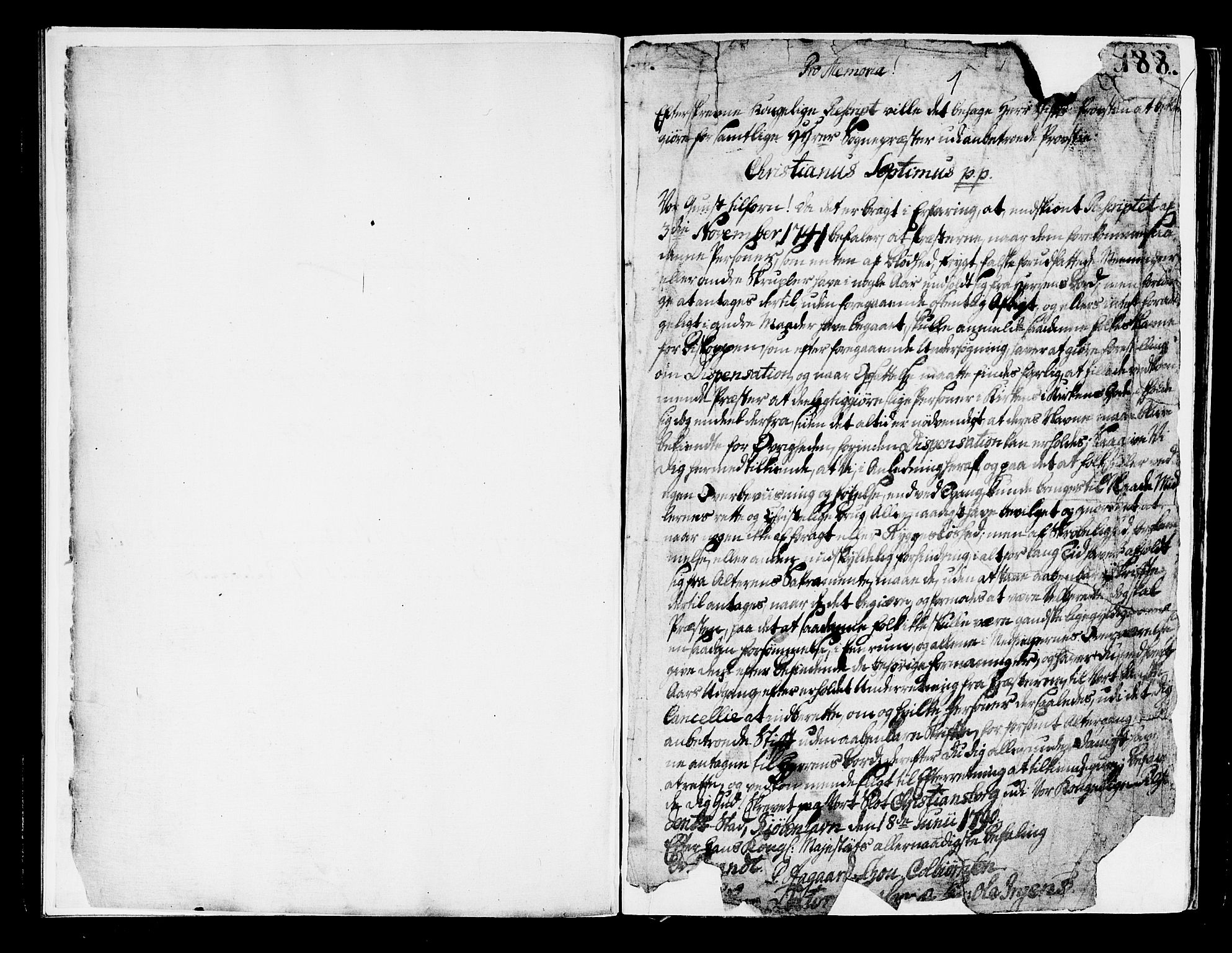 Mariakirken Sokneprestembete, AV/SAB-A-76901/H/Haa/L0001: Ministerialbok nr. A 1, 1740-1784, s. 1