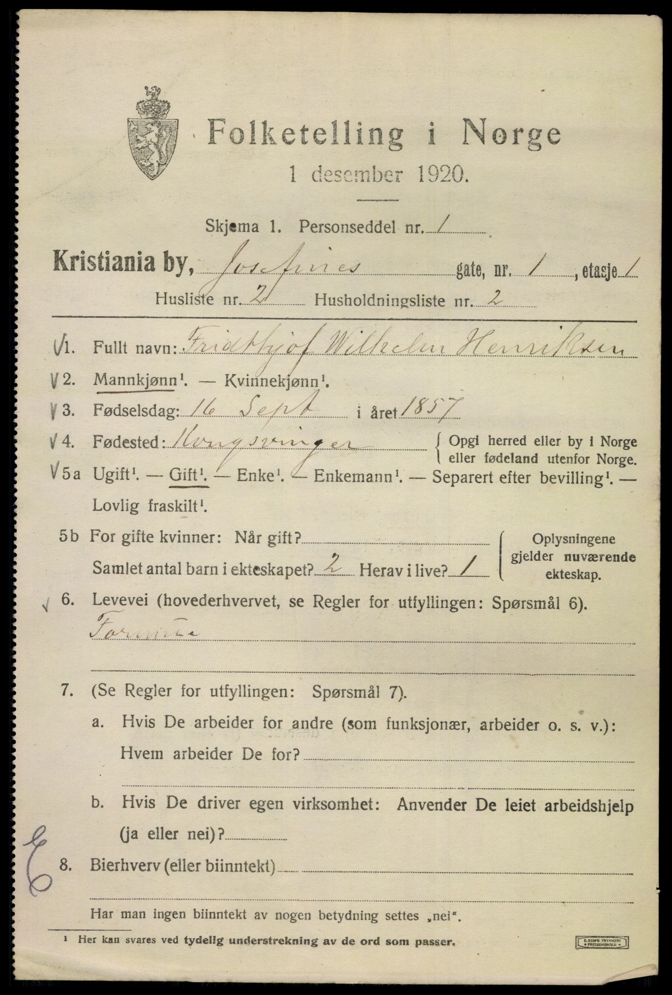 SAO, Folketelling 1920 for 0301 Kristiania kjøpstad, 1920, s. 324357