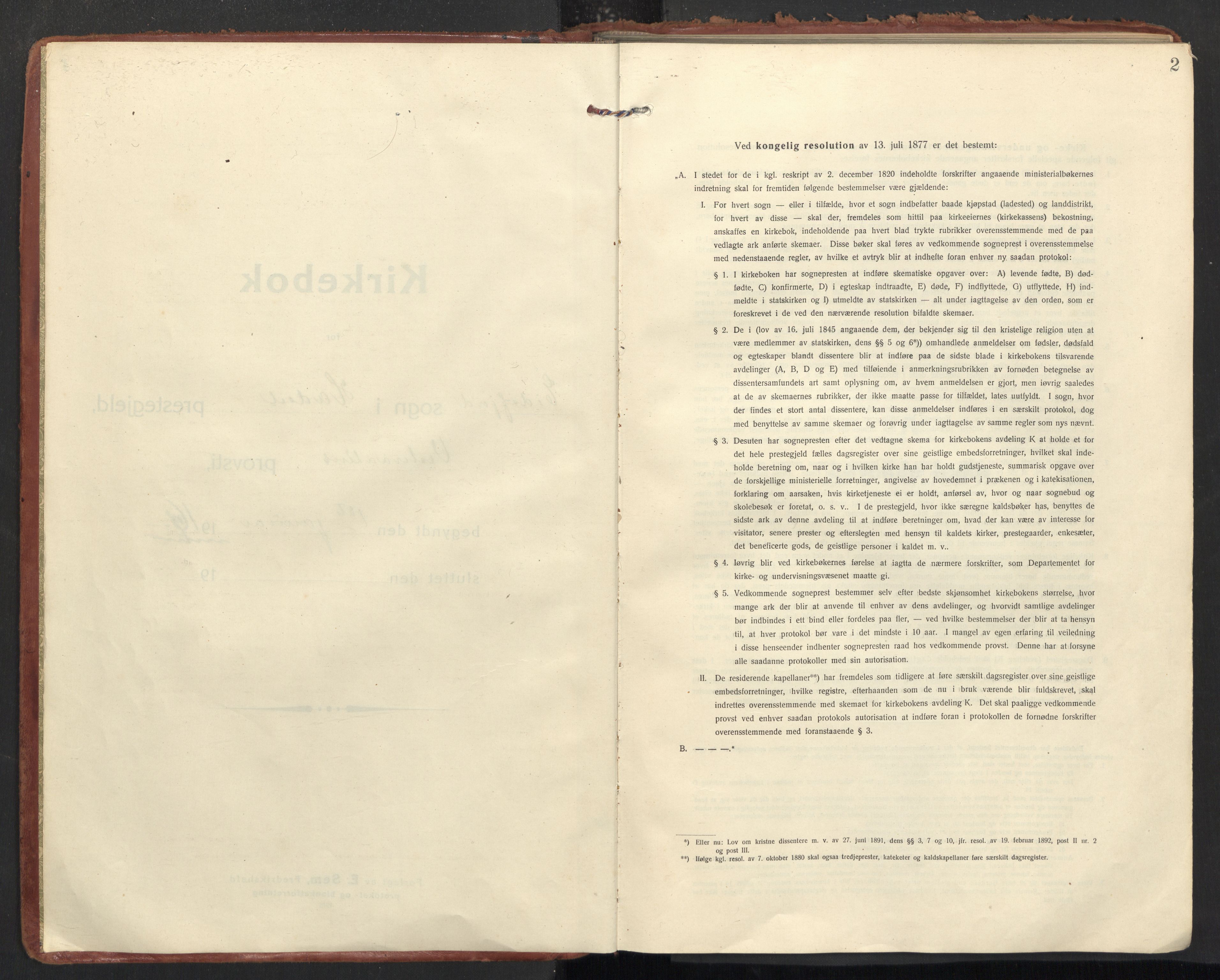 Ministerialprotokoller, klokkerbøker og fødselsregistre - Nordland, SAT/A-1459/890/L1288: Ministerialbok nr. 890A03, 1915-1925, s. 2