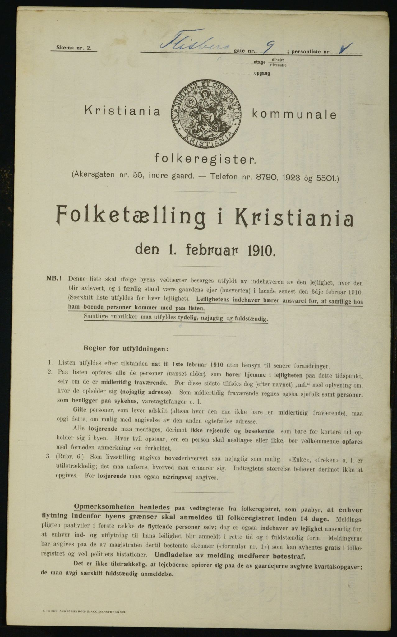 OBA, Kommunal folketelling 1.2.1910 for Kristiania, 1910, s. 23189