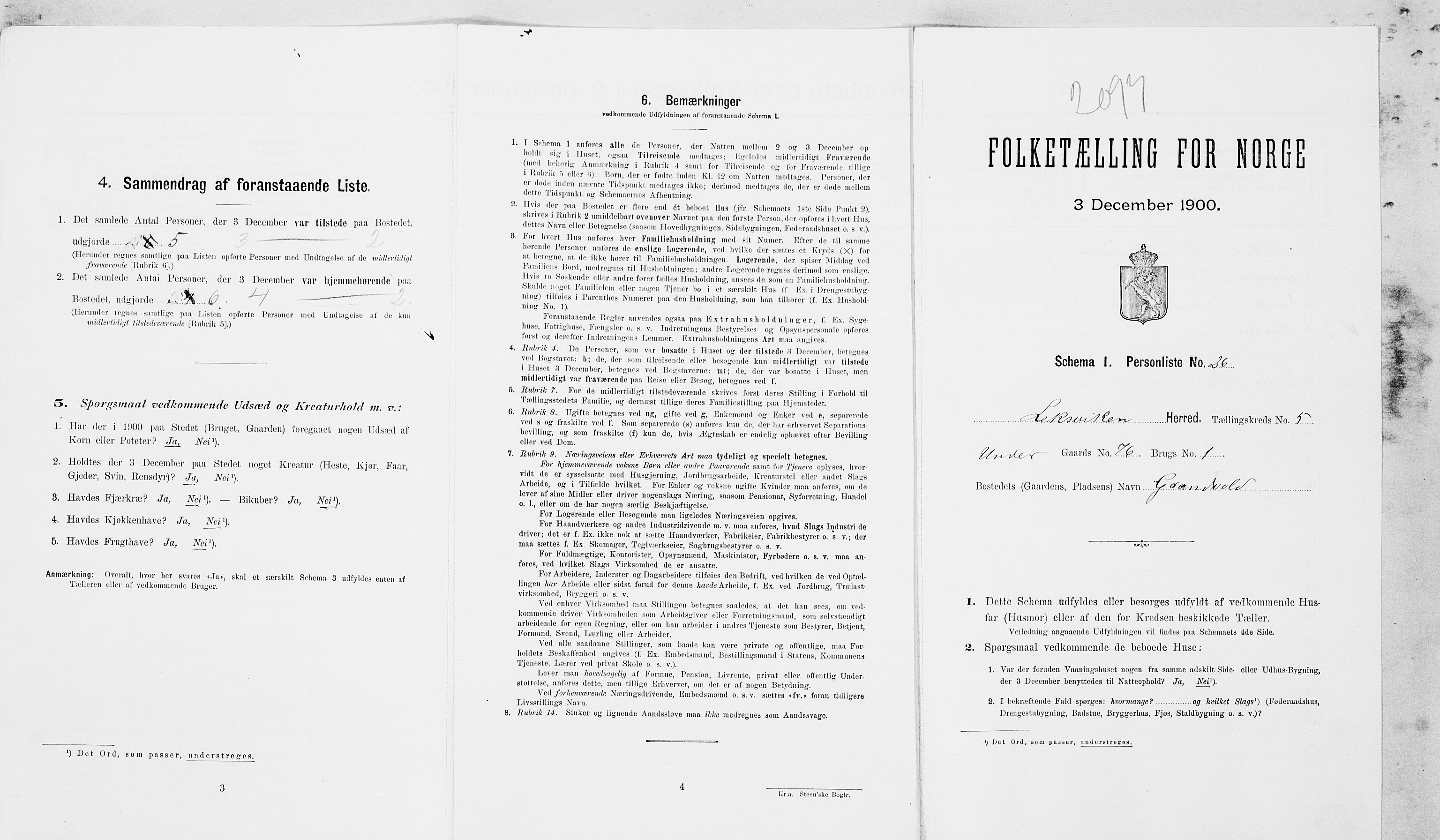 SAT, Folketelling 1900 for 1718 Leksvik herred, 1900, s. 703