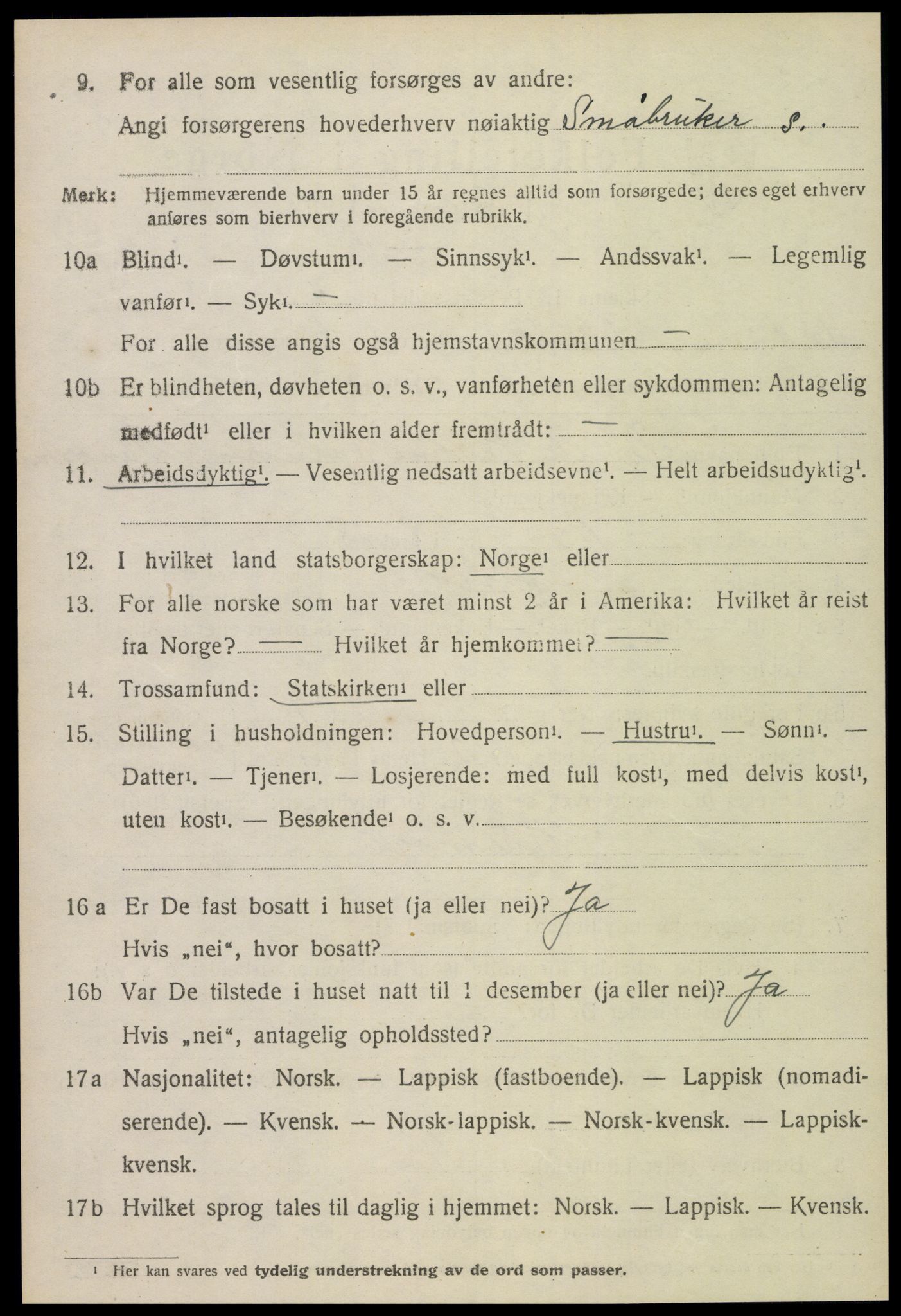 SAT, Folketelling 1920 for 1718 Leksvik herred, 1920, s. 1279