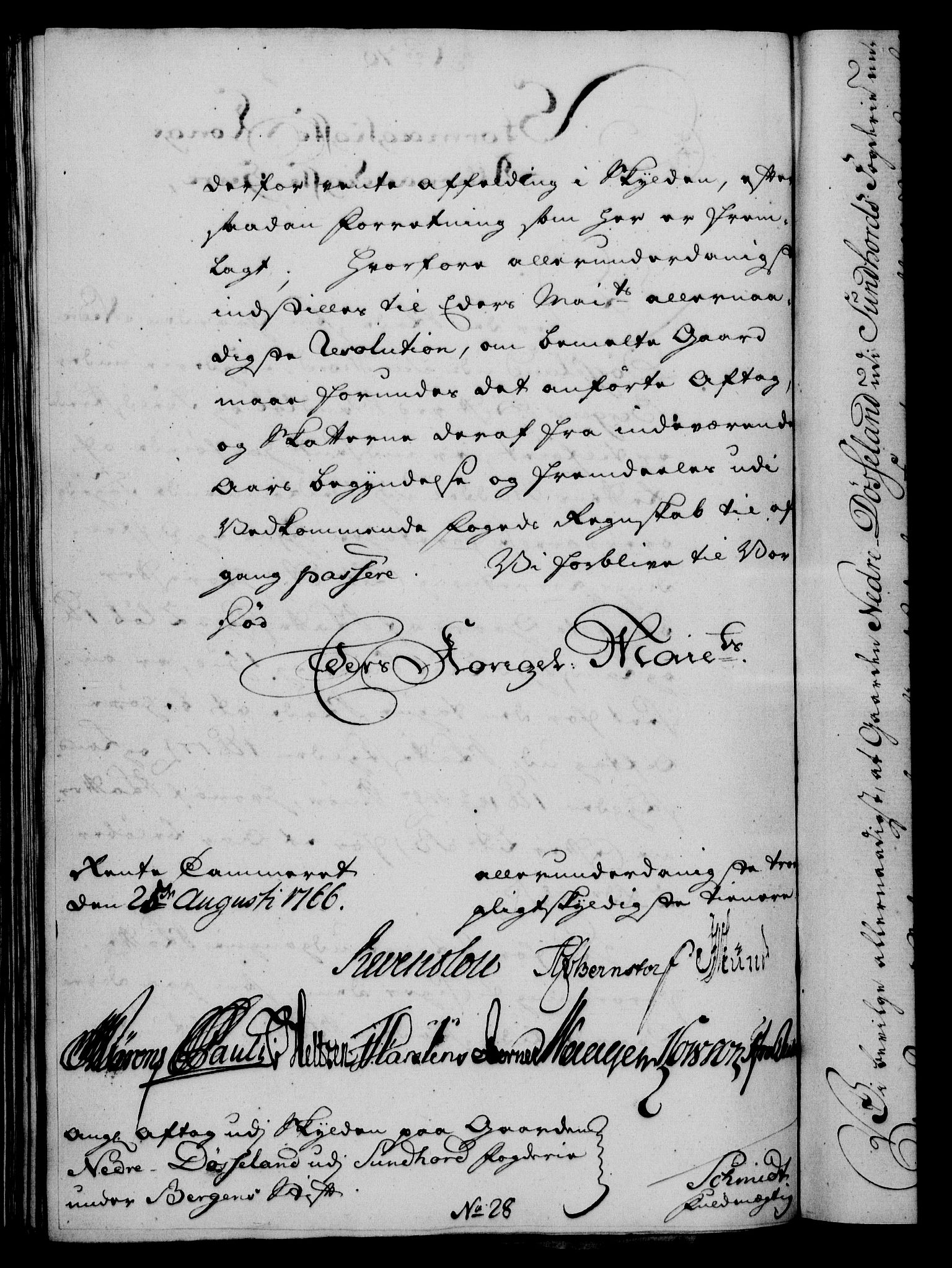 Rentekammeret, Kammerkanselliet, RA/EA-3111/G/Gf/Gfa/L0048: Norsk relasjons- og resolusjonsprotokoll (merket RK 52.48), 1766, s. 316