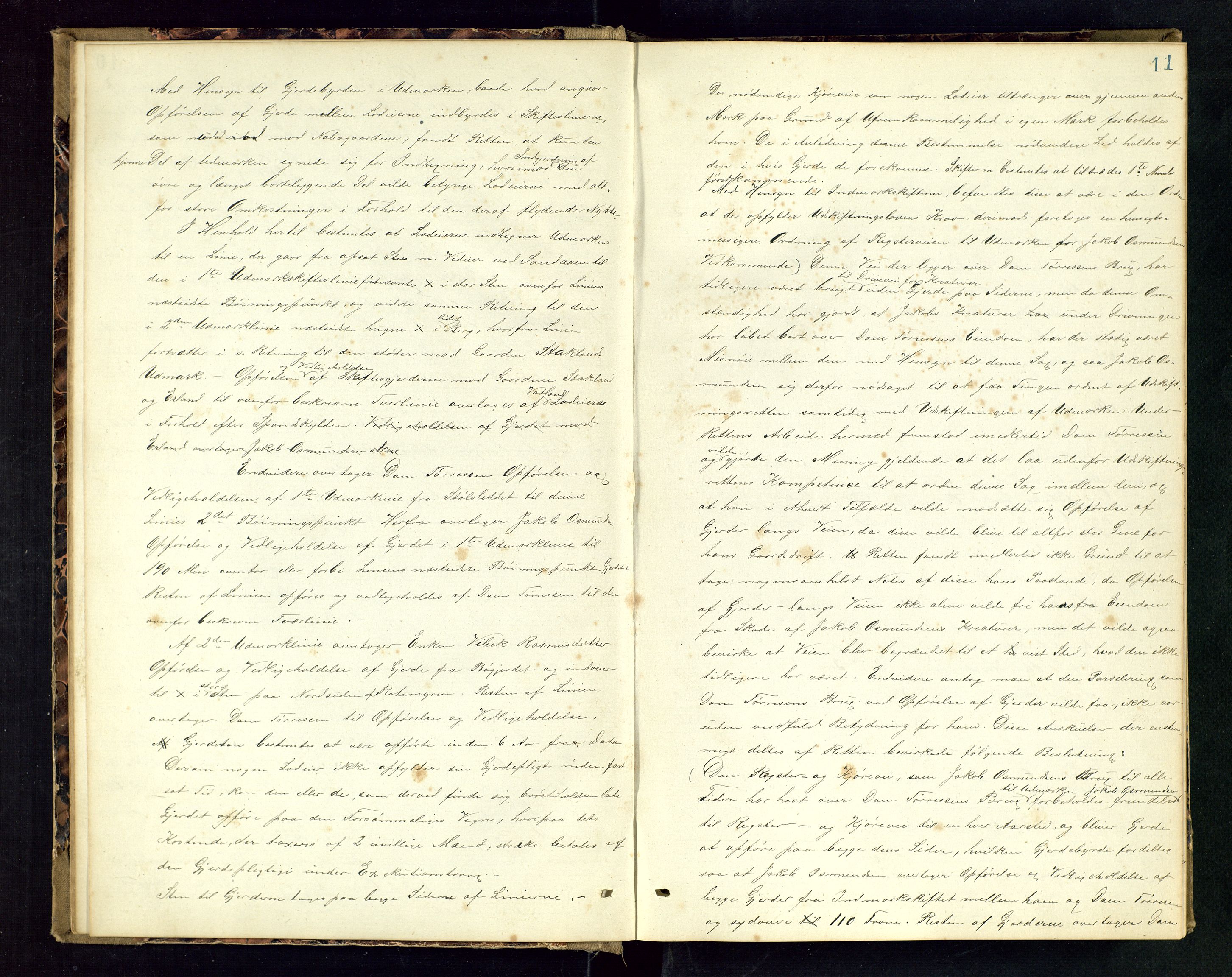 Rogaland jordskifterett, AV/SAST-A-102426/Oa/L0047: Forhandlingsprotokoll, 1879-1881, s. 11