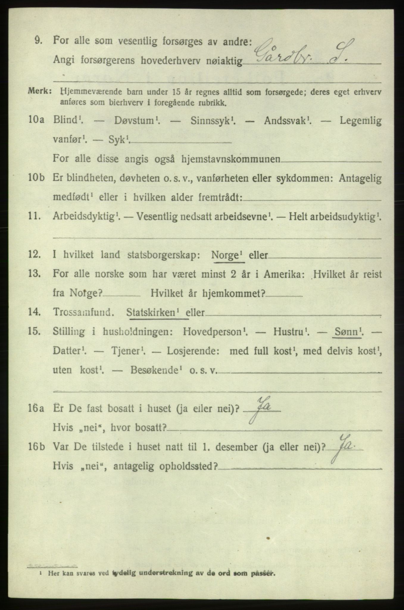 SAB, Folketelling 1920 for 1220 Bremnes herred, 1920, s. 1833