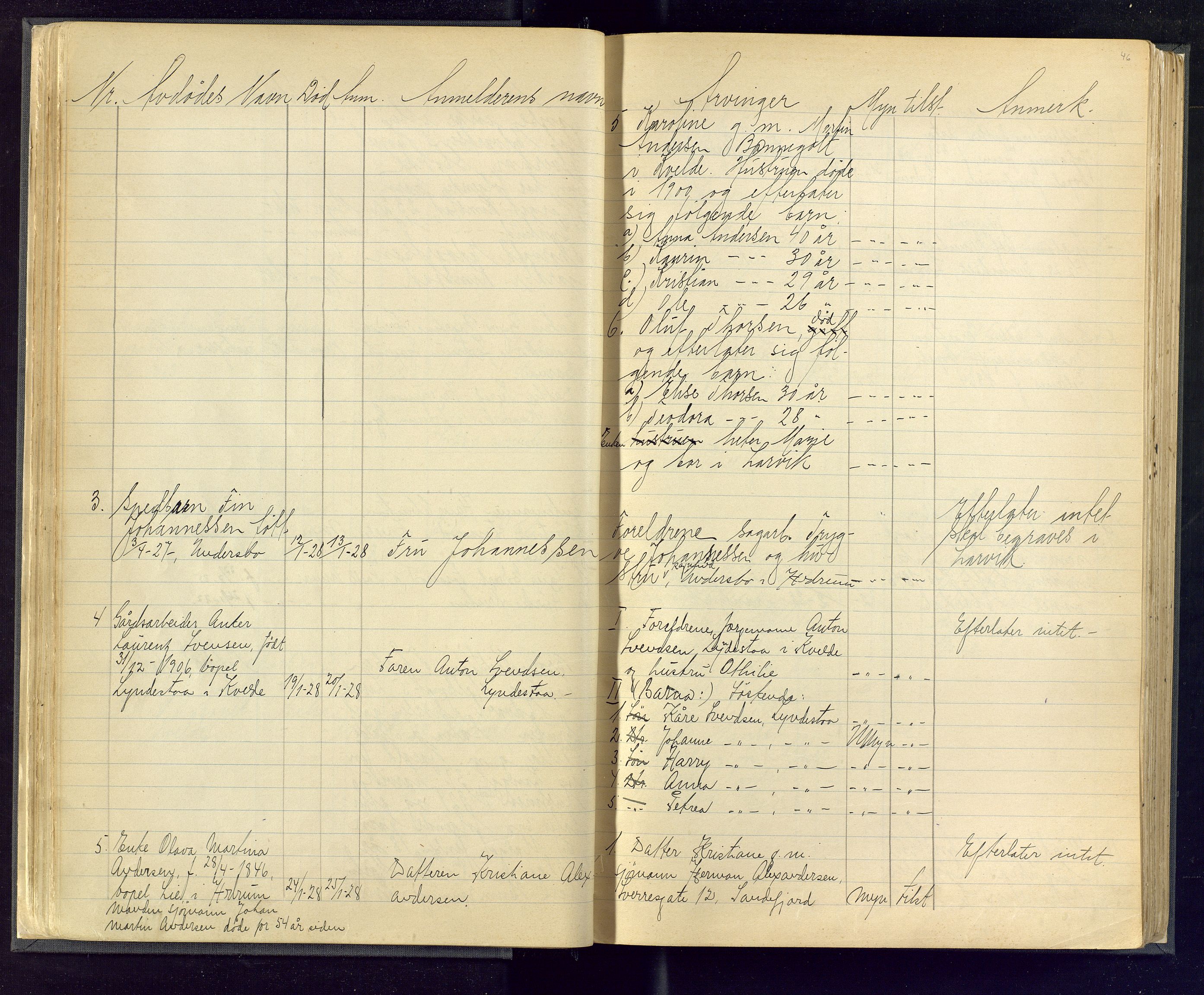 Hedrum lensmannskontor, SAKO/A-536/H/Ha/L0003: Dødsfallsprotokoll, 1925-1941, s. 46