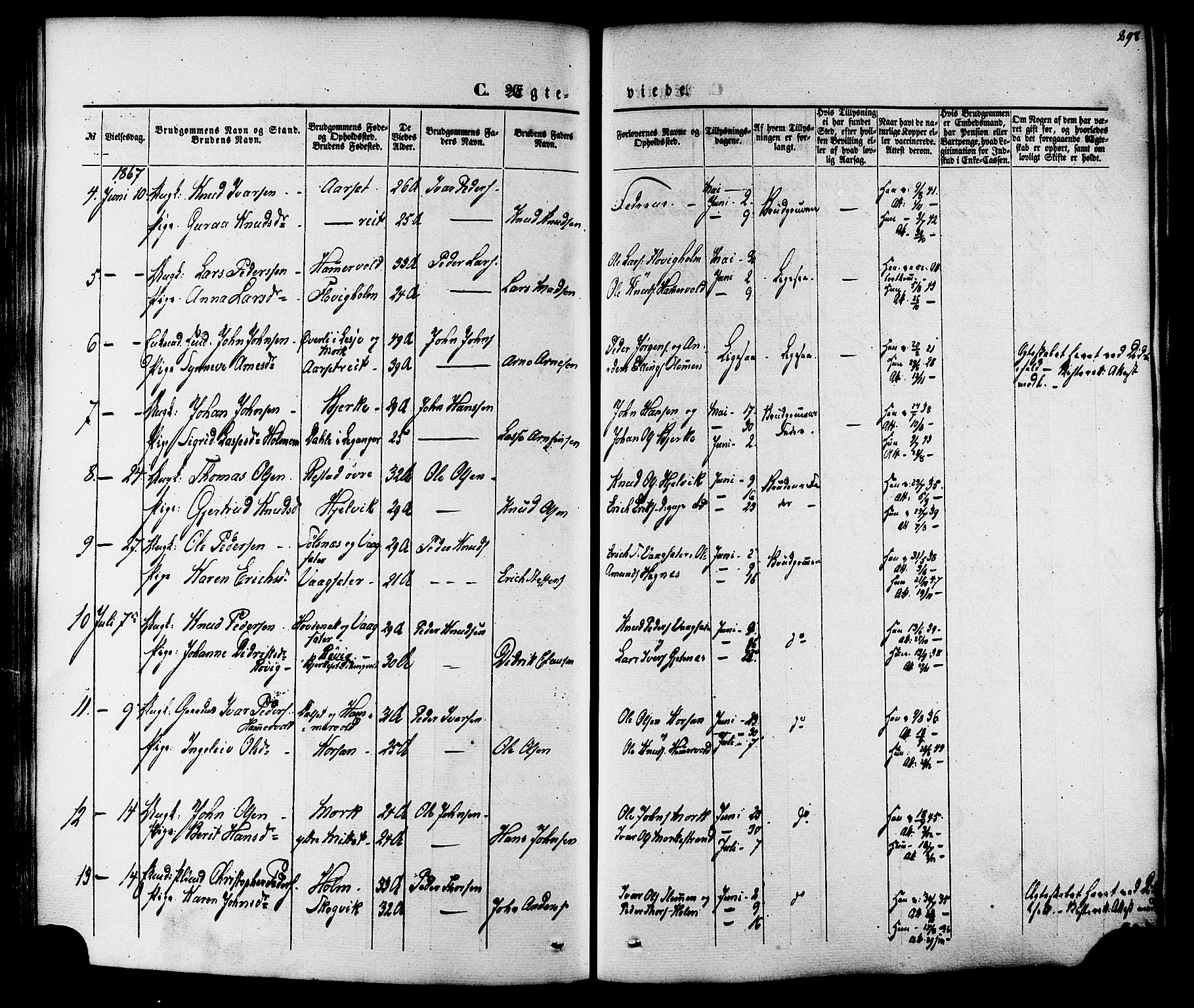 Ministerialprotokoller, klokkerbøker og fødselsregistre - Møre og Romsdal, SAT/A-1454/547/L0603: Ministerialbok nr. 547A05, 1846-1877, s. 298