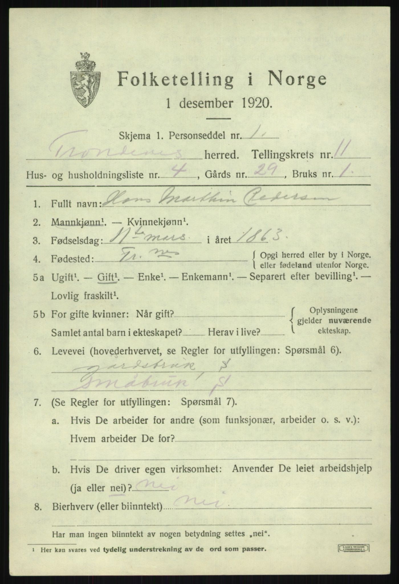 SATØ, Folketelling 1920 for 1914 Trondenes herred, 1920, s. 8321