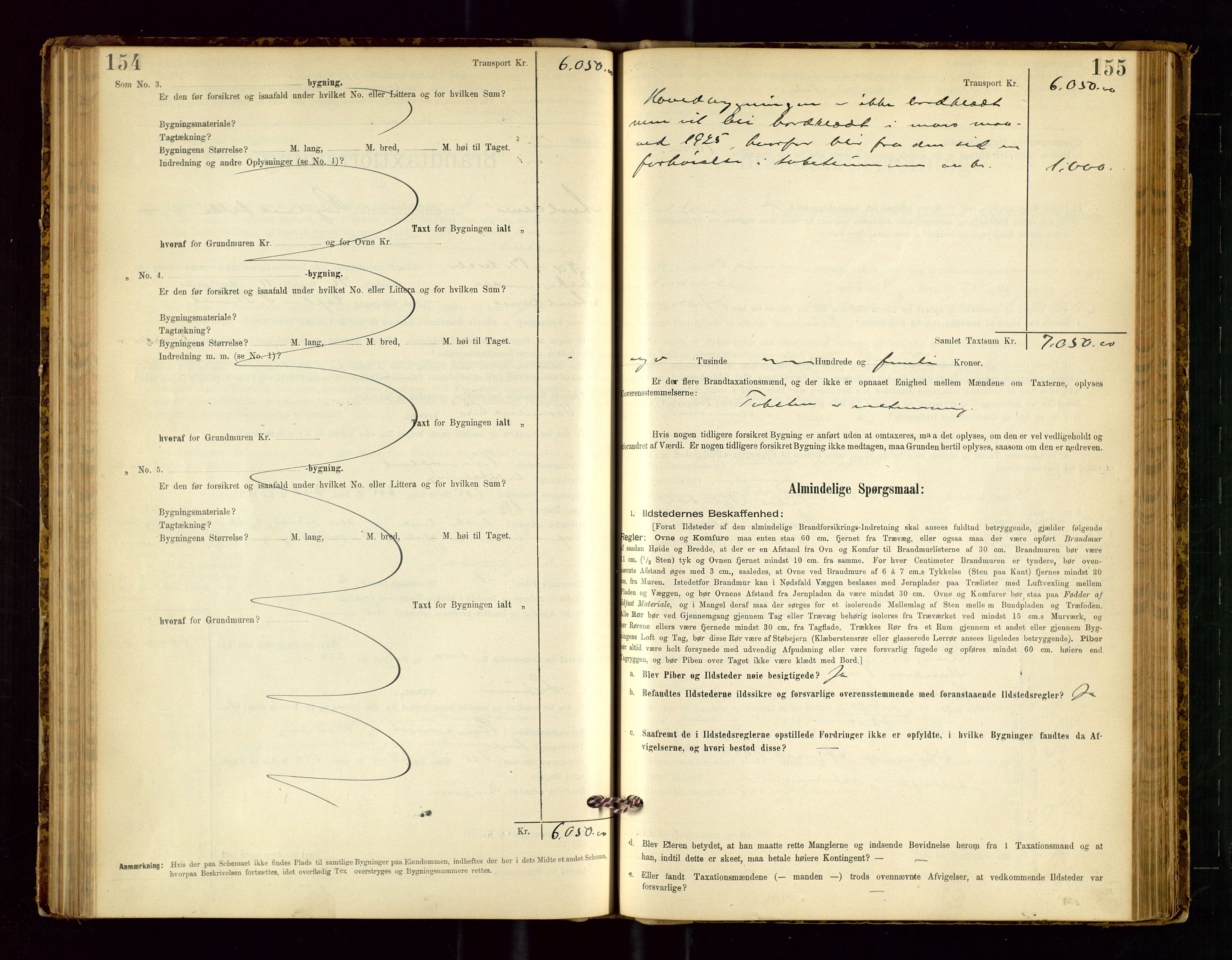 Avaldsnes lensmannskontor, SAST/A-100286/Gob/L0001: "Brandtaxationsprotokol for Avaldsnes Lensmandsdistrikt Ryfylke Fogderi", 1894-1925, s. 154-155
