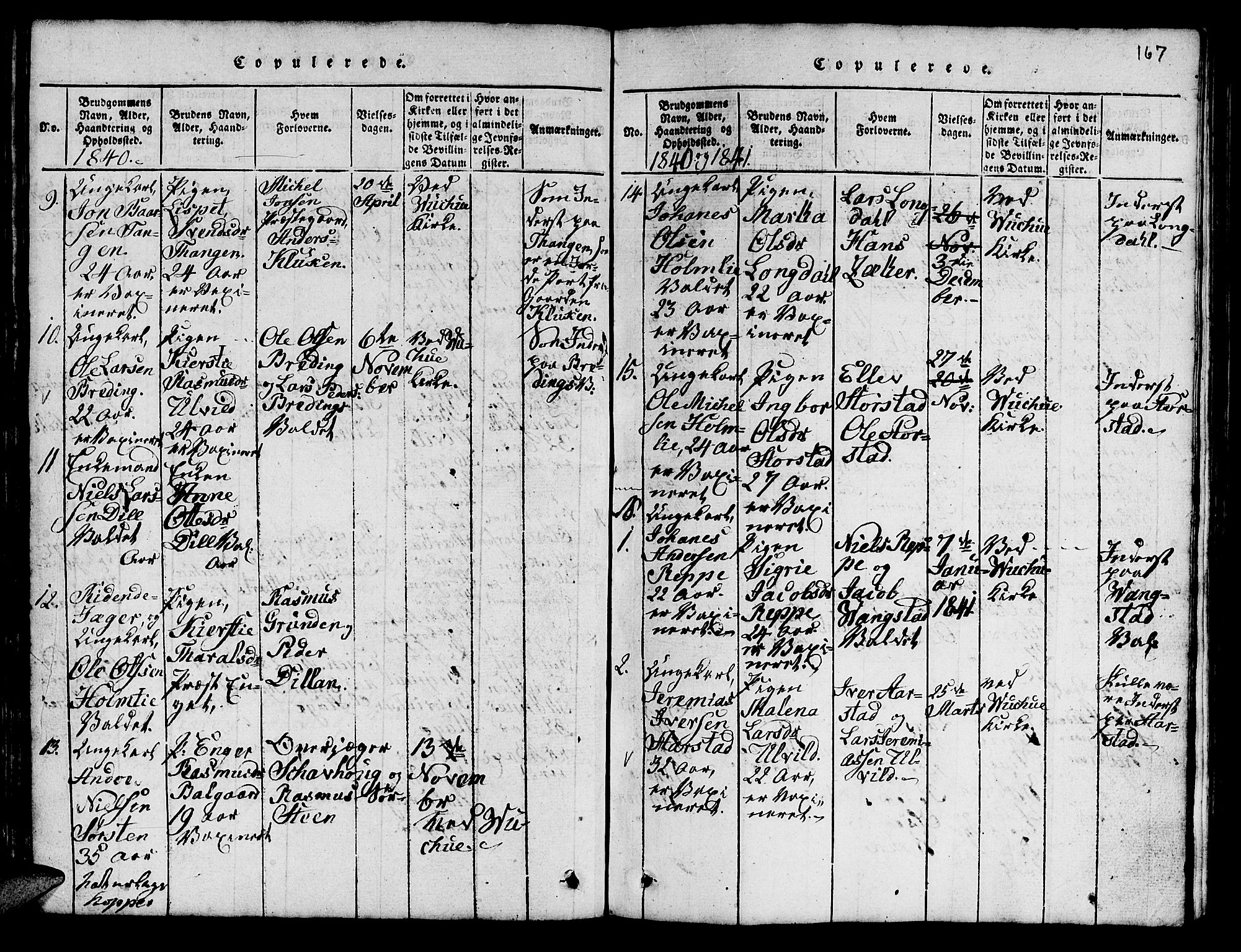 Ministerialprotokoller, klokkerbøker og fødselsregistre - Nord-Trøndelag, SAT/A-1458/724/L0265: Klokkerbok nr. 724C01, 1816-1845, s. 167