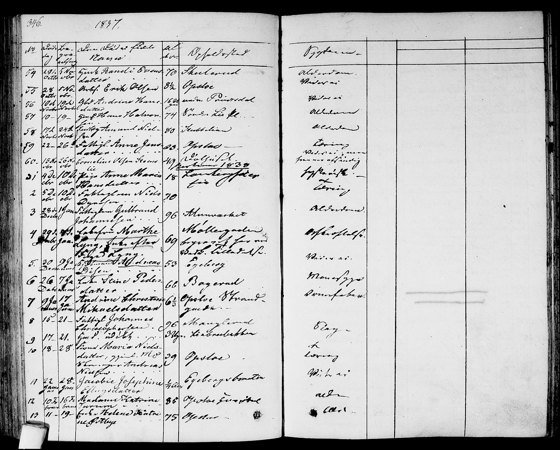 Gamlebyen prestekontor Kirkebøker, SAO/A-10884/F/Fa/L0003: Ministerialbok nr. 3, 1829-1849, s. 346