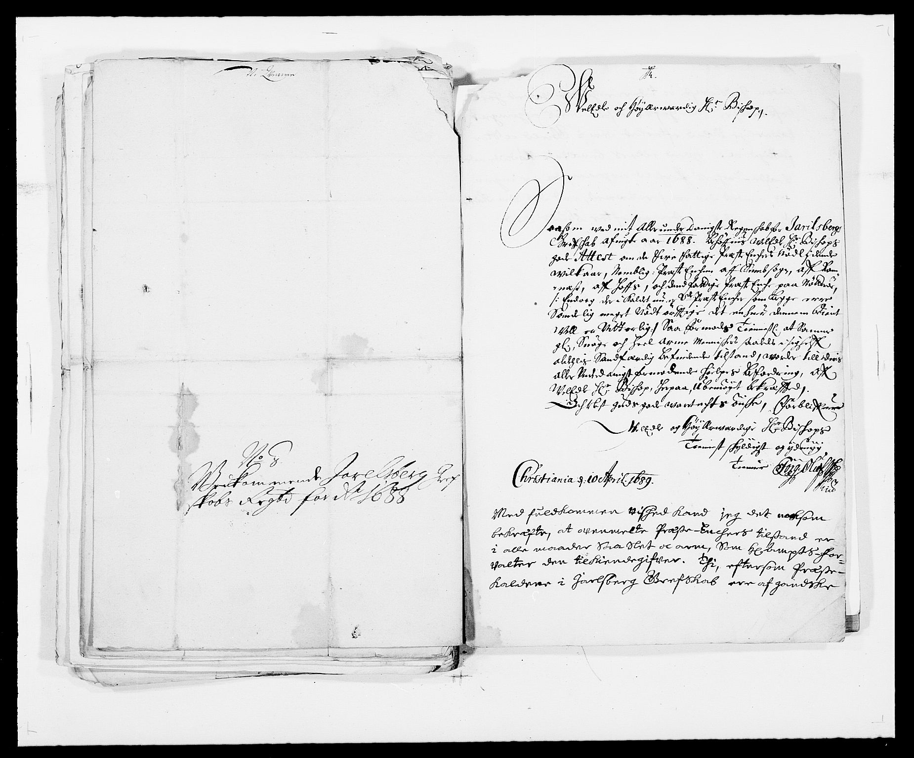 Rentekammeret inntil 1814, Reviderte regnskaper, Fogderegnskap, RA/EA-4092/R32/L1859: Fogderegnskap Jarlsberg grevskap, 1686-1690, s. 364