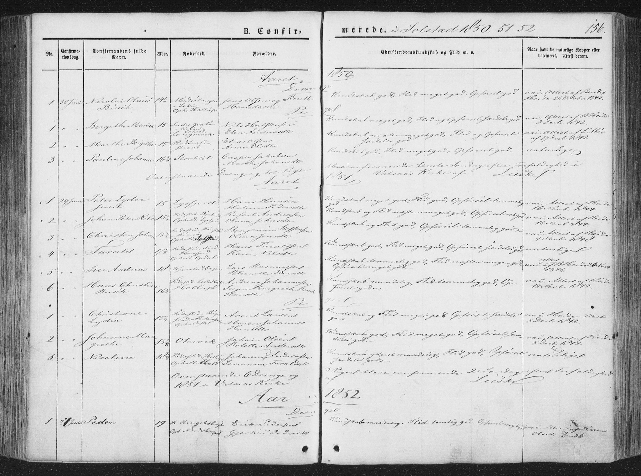 Ministerialprotokoller, klokkerbøker og fødselsregistre - Nordland, AV/SAT-A-1459/810/L0145: Ministerialbok nr. 810A07 /2, 1841-1862, s. 156