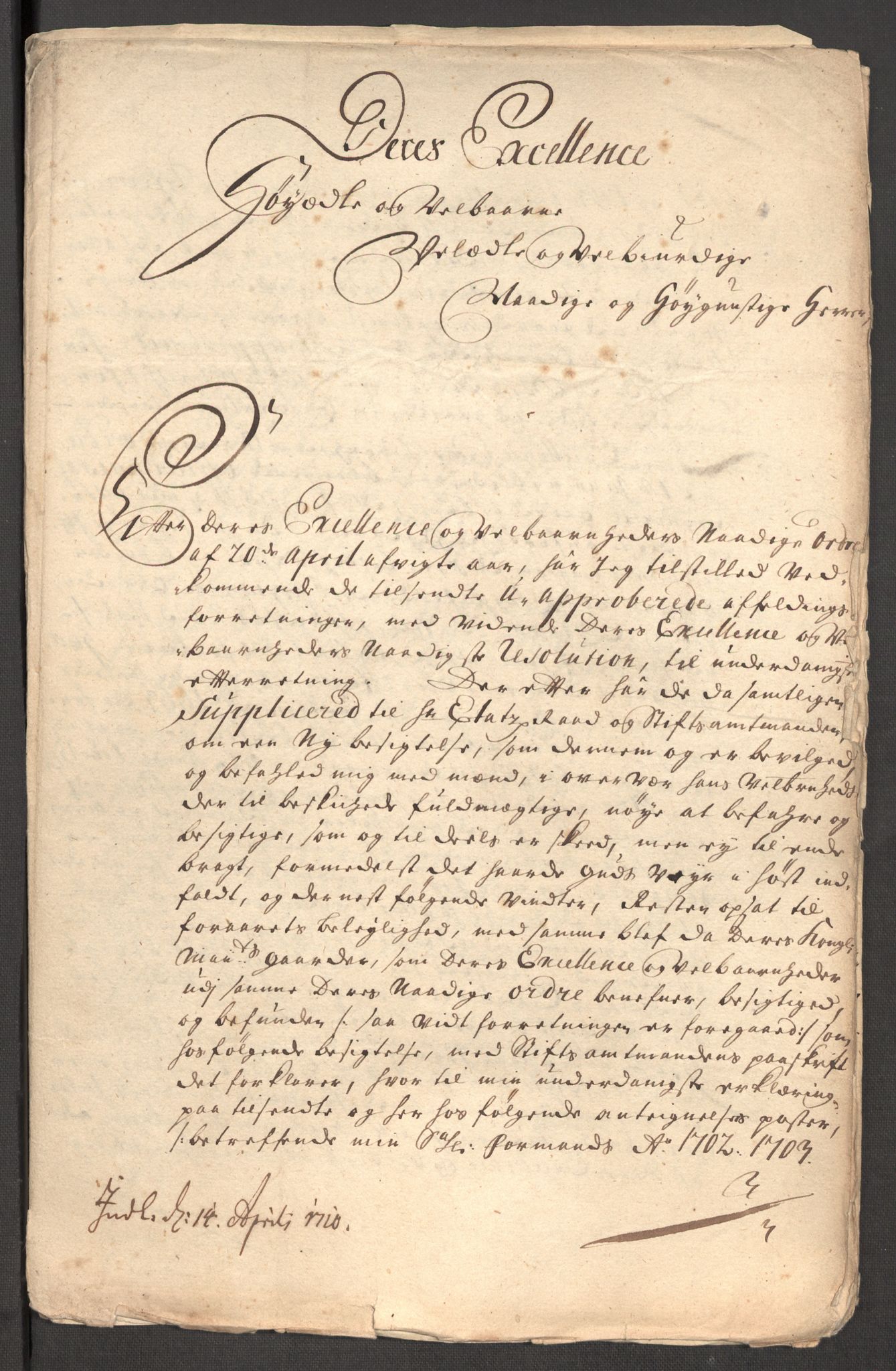 Rentekammeret inntil 1814, Reviderte regnskaper, Fogderegnskap, RA/EA-4092/R57/L3857: Fogderegnskap Fosen, 1706-1707, s. 503