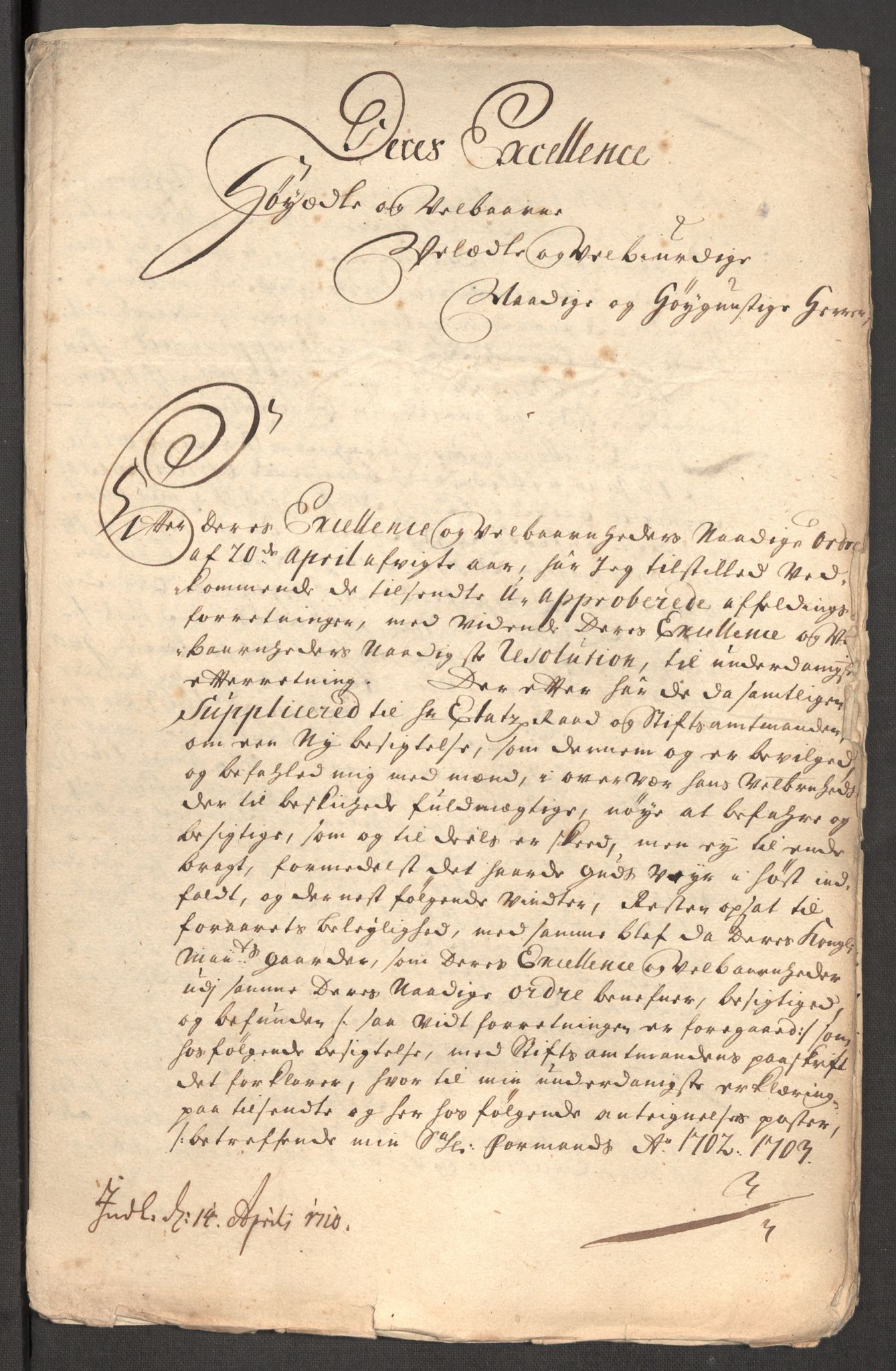 Rentekammeret inntil 1814, Reviderte regnskaper, Fogderegnskap, AV/RA-EA-4092/R57/L3857: Fogderegnskap Fosen, 1706-1707, s. 503