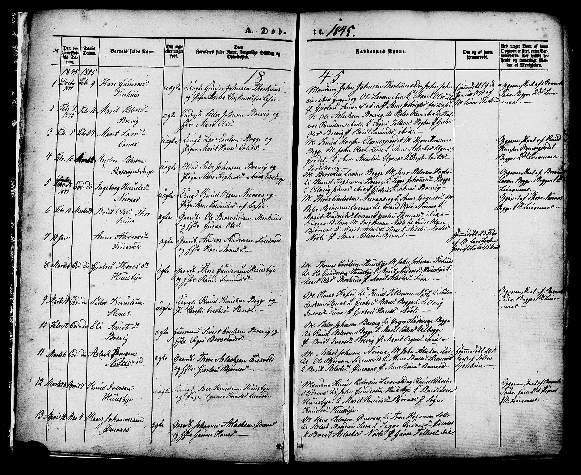 Ministerialprotokoller, klokkerbøker og fødselsregistre - Møre og Romsdal, SAT/A-1454/552/L0637: Ministerialbok nr. 552A01, 1845-1879, s. 2