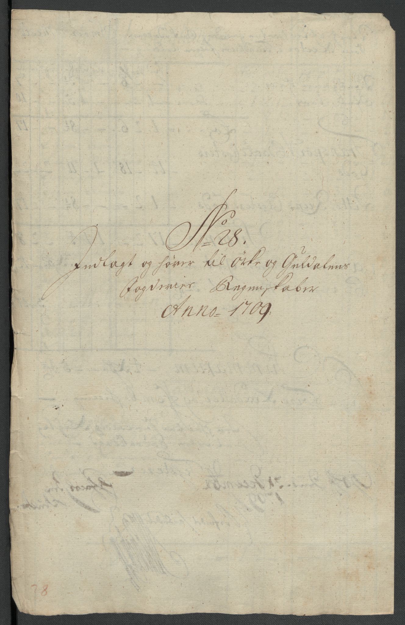 Rentekammeret inntil 1814, Reviderte regnskaper, Fogderegnskap, RA/EA-4092/R60/L3959: Fogderegnskap Orkdal og Gauldal, 1709, s. 355