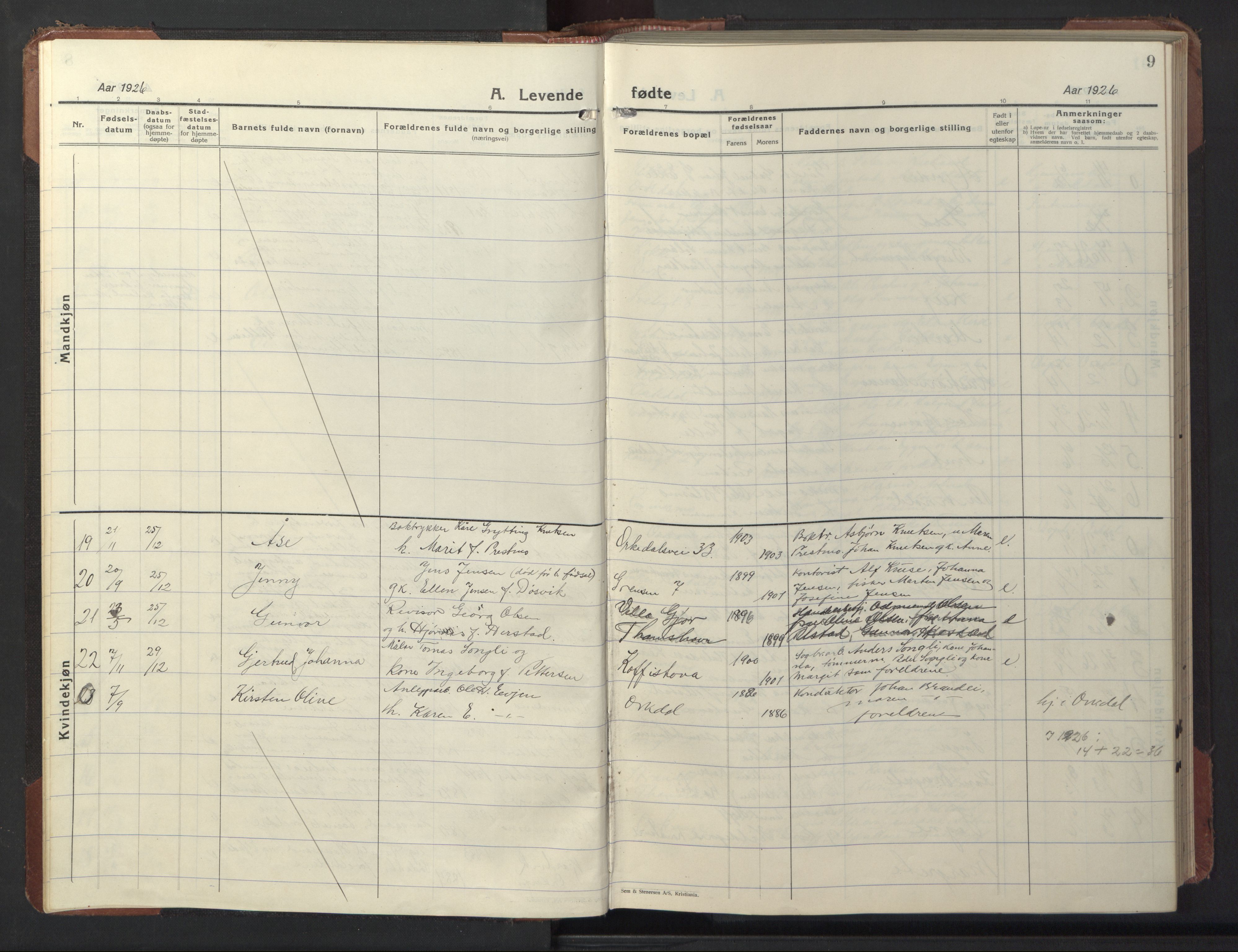 Ministerialprotokoller, klokkerbøker og fødselsregistre - Sør-Trøndelag, AV/SAT-A-1456/669/L0832: Klokkerbok nr. 669C02, 1925-1953, s. 9