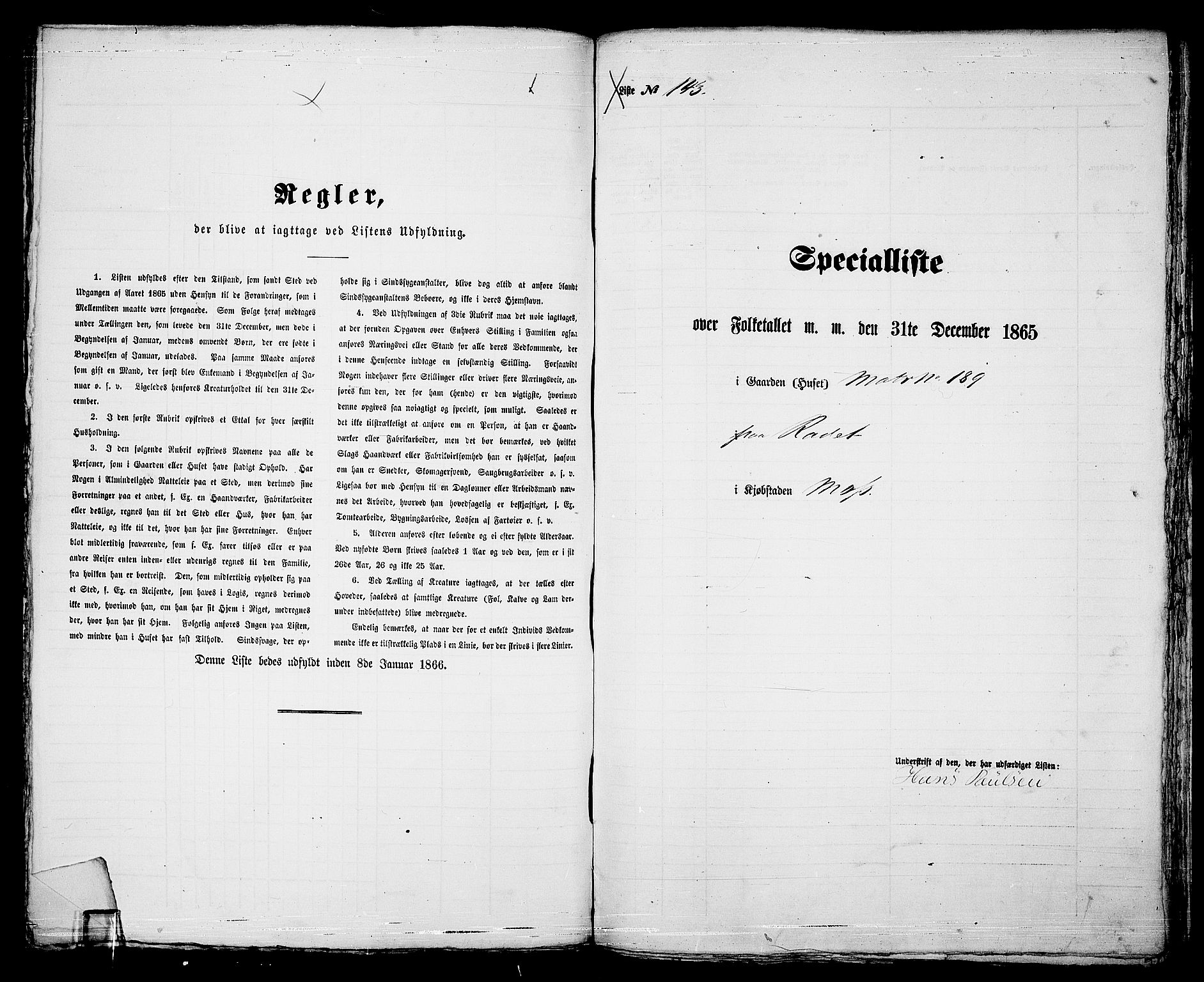 RA, Folketelling 1865 for 0104B Moss prestegjeld, Moss kjøpstad, 1865, s. 298