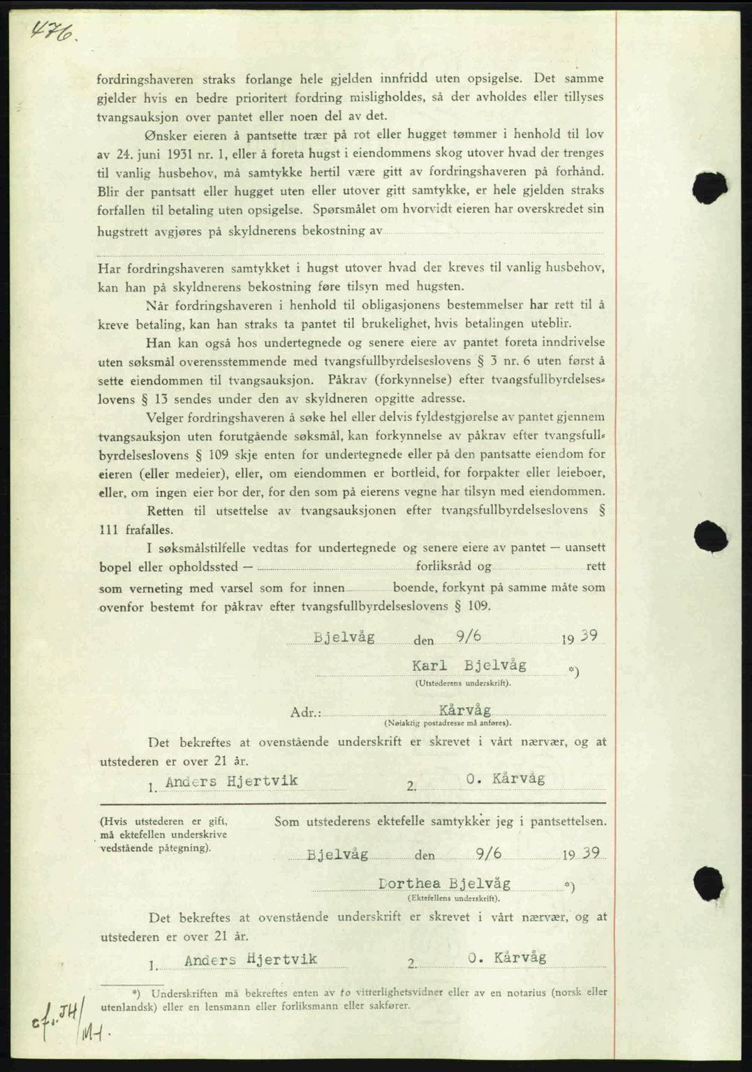 Nordmøre sorenskriveri, AV/SAT-A-4132/1/2/2Ca: Pantebok nr. B85, 1939-1939, Dagboknr: 1722/1939