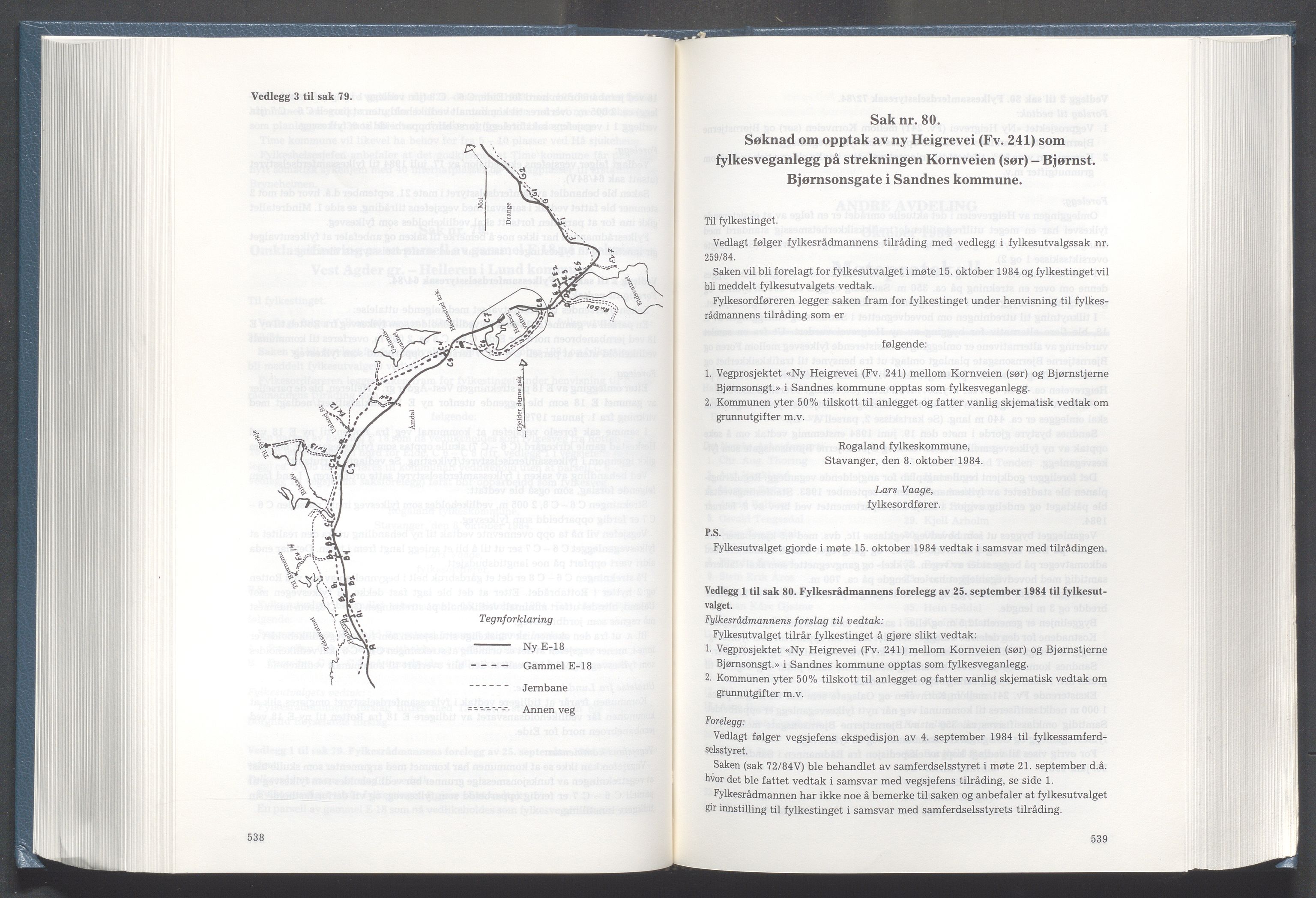 Rogaland fylkeskommune - Fylkesrådmannen , IKAR/A-900/A/Aa/Aaa/L0104: Møtebok , 1984, s. 538-539