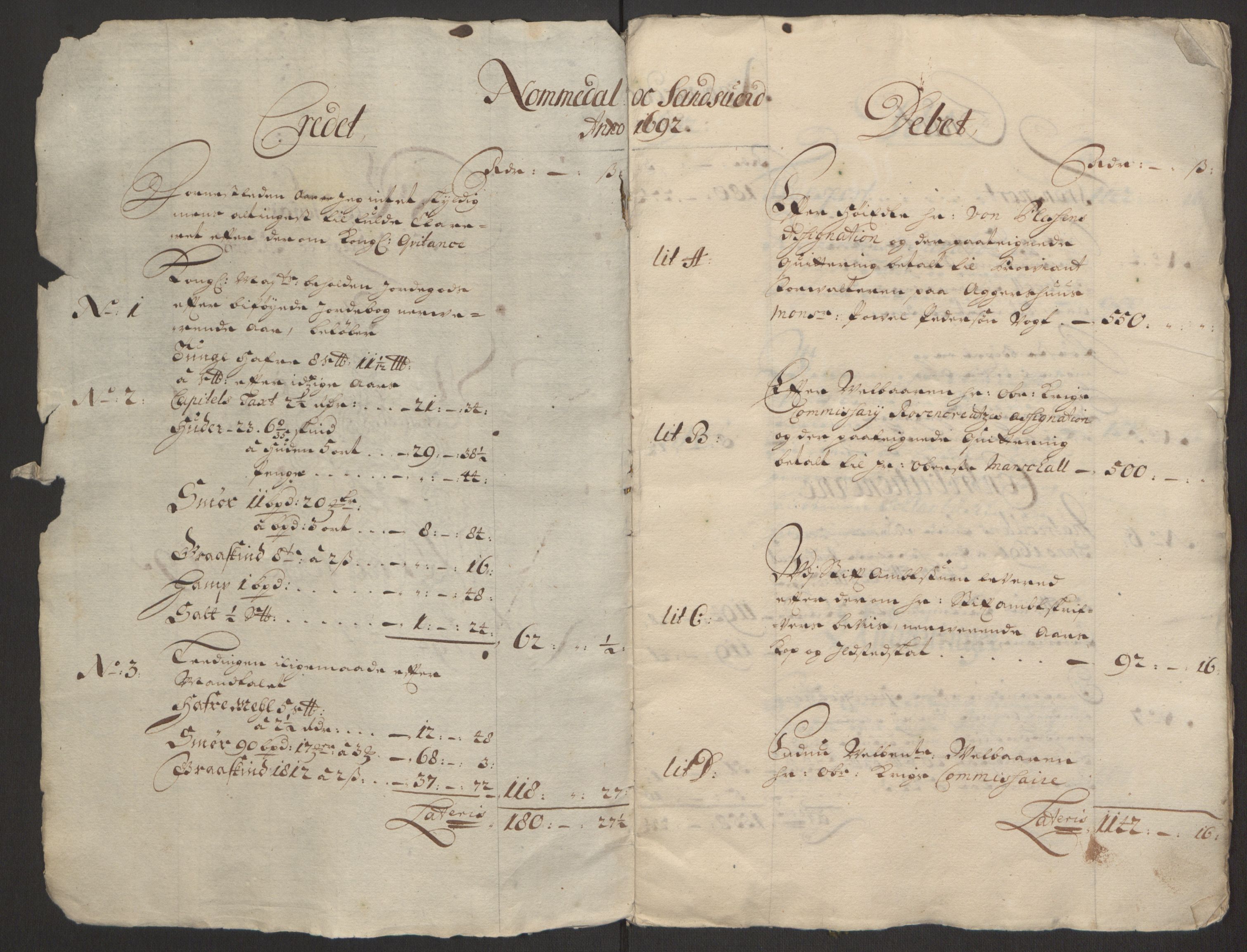 Rentekammeret inntil 1814, Reviderte regnskaper, Fogderegnskap, RA/EA-4092/R24/L1575: Fogderegnskap Numedal og Sandsvær, 1692-1695, s. 8