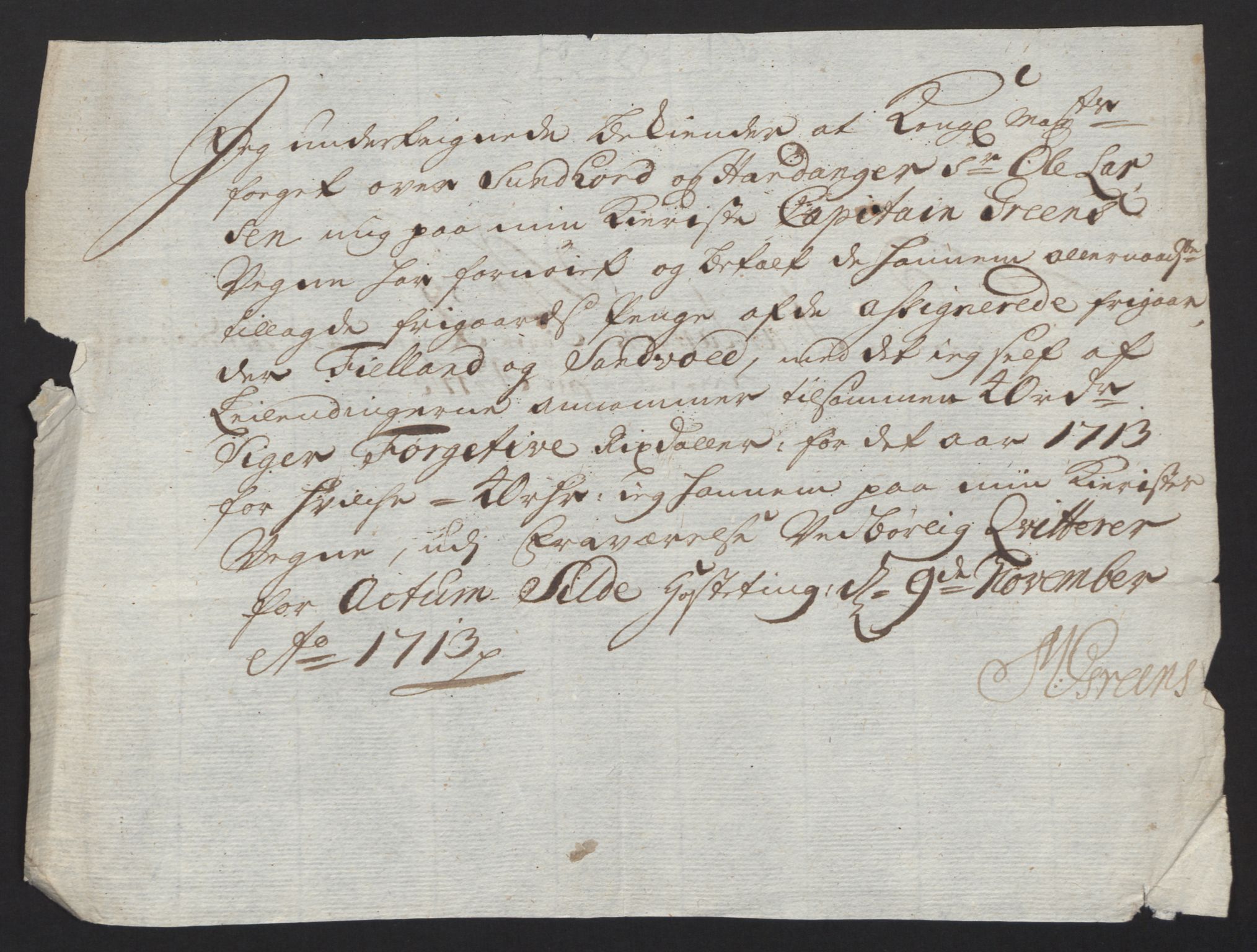 Rentekammeret inntil 1814, Reviderte regnskaper, Fogderegnskap, RA/EA-4092/R48/L2989: Fogderegnskap Sunnhordland og Hardanger, 1713, s. 354