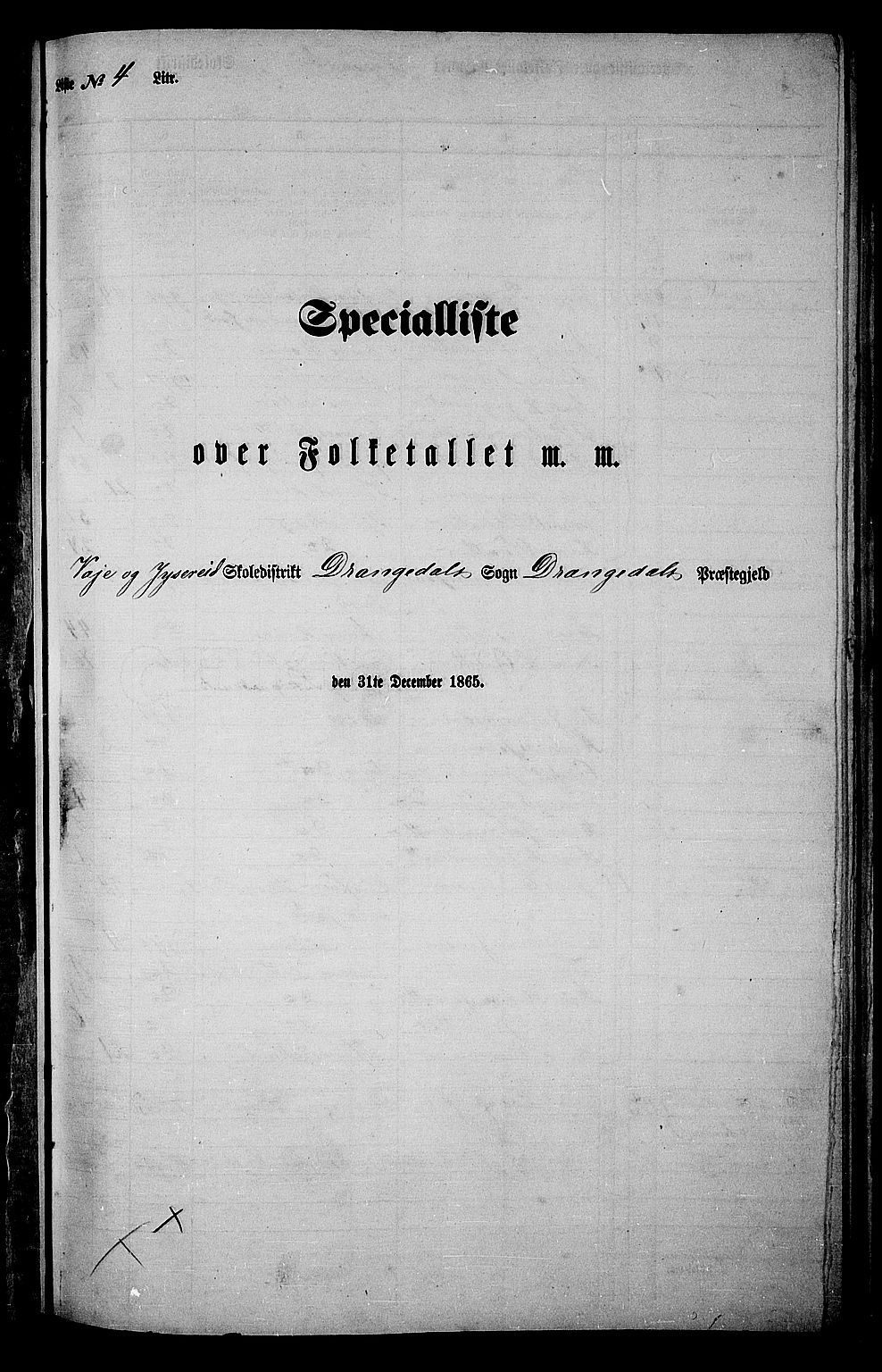 RA, Folketelling 1865 for 0817P Drangedal prestegjeld, 1865, s. 50