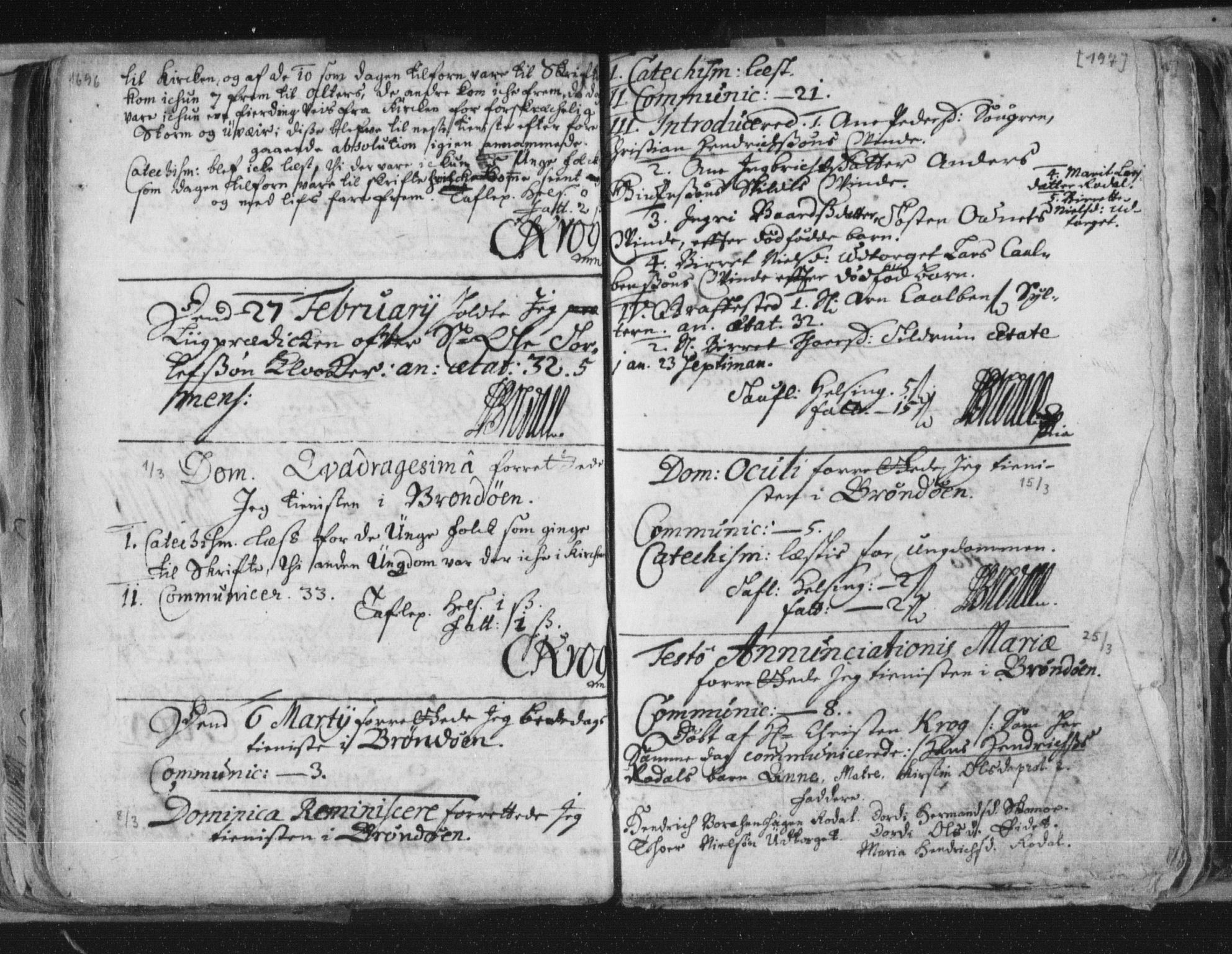 Ministerialprotokoller, klokkerbøker og fødselsregistre - Nordland, AV/SAT-A-1459/813/L0192: Ministerialbok nr. 813A02, 1677-1718, s. 197