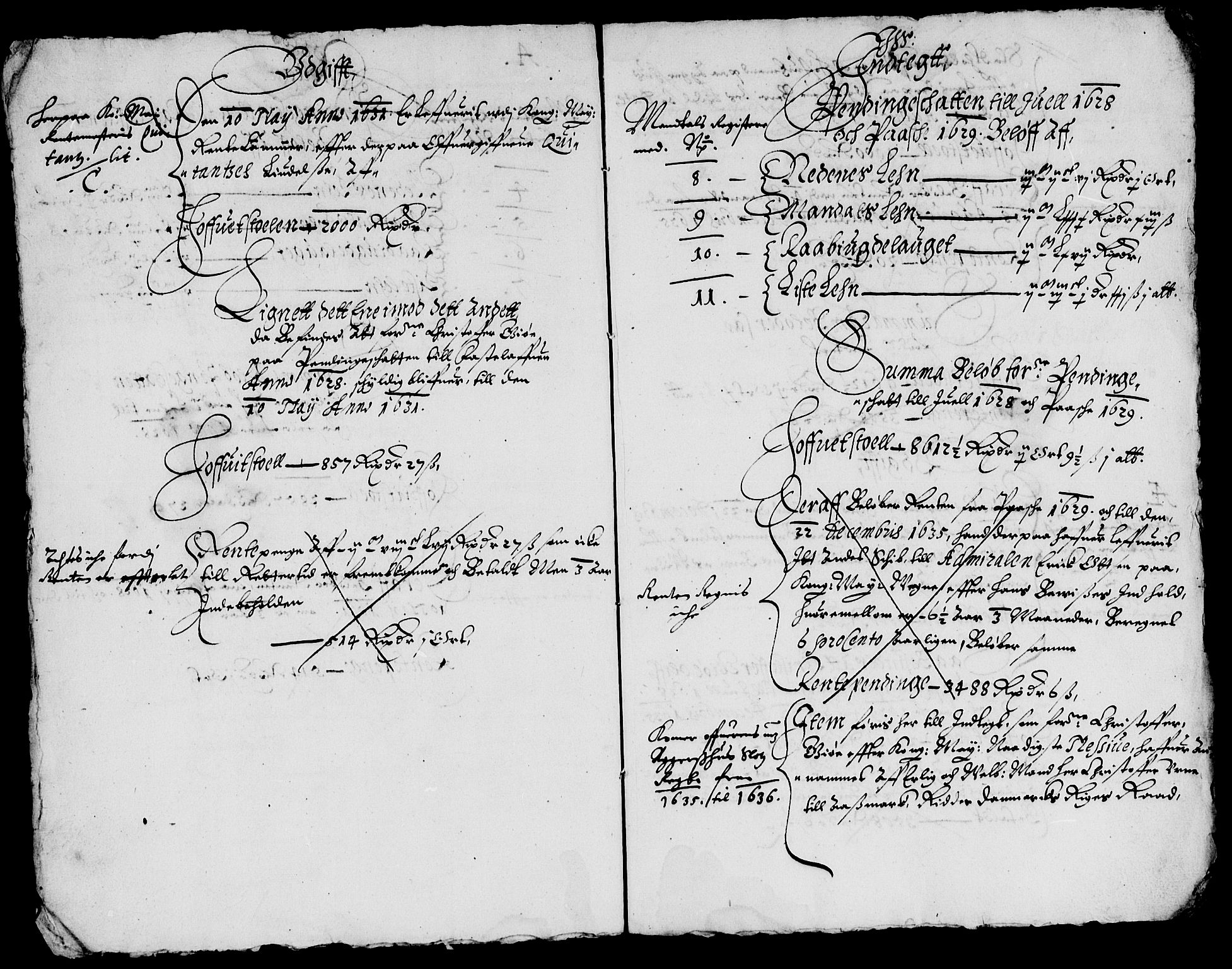 Rentekammeret inntil 1814, Reviderte regnskaper, Lensregnskaper, AV/RA-EA-5023/R/Rb/Rbq/L0019: Nedenes len. Mandals len. Råbyggelag., 1629-1630