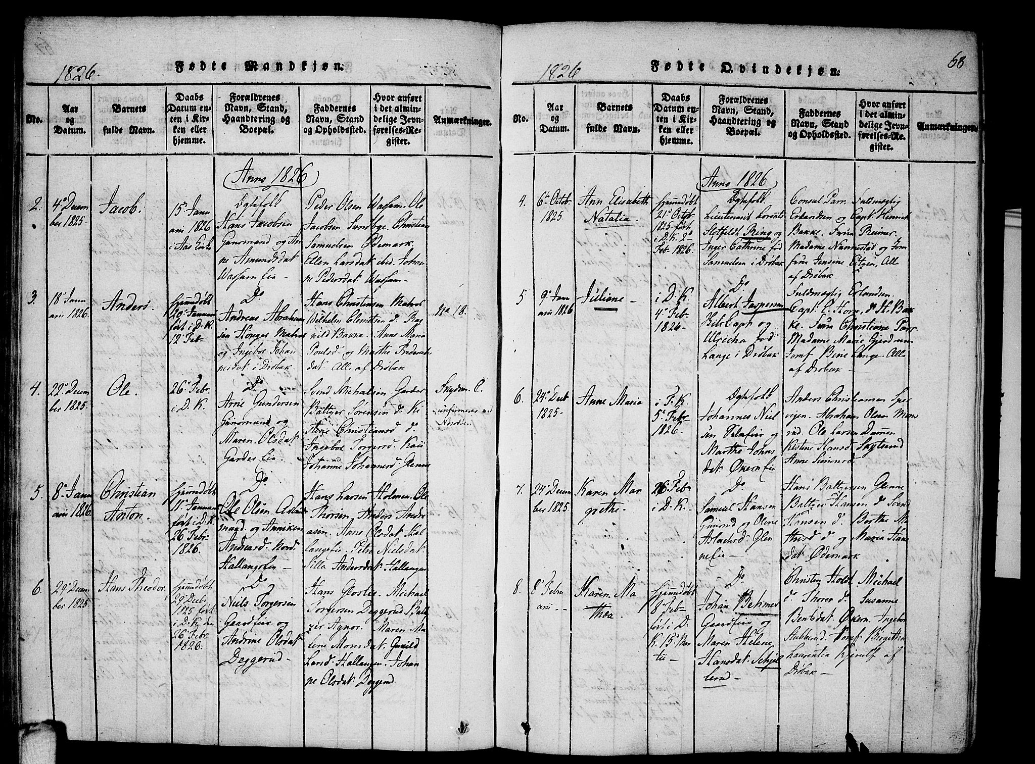 Drøbak prestekontor Kirkebøker, AV/SAO-A-10142a/F/Fa/L0001: Ministerialbok nr. I 1, 1816-1842, s. 68