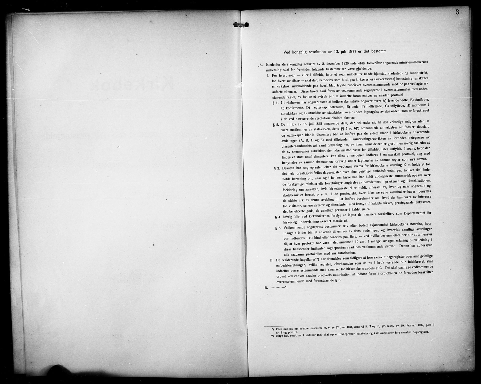 Austevoll sokneprestembete, AV/SAB-A-74201/H/Ha/Hab/Habb/L0006: Klokkerbok nr. B 6, 1911-1925, s. 3