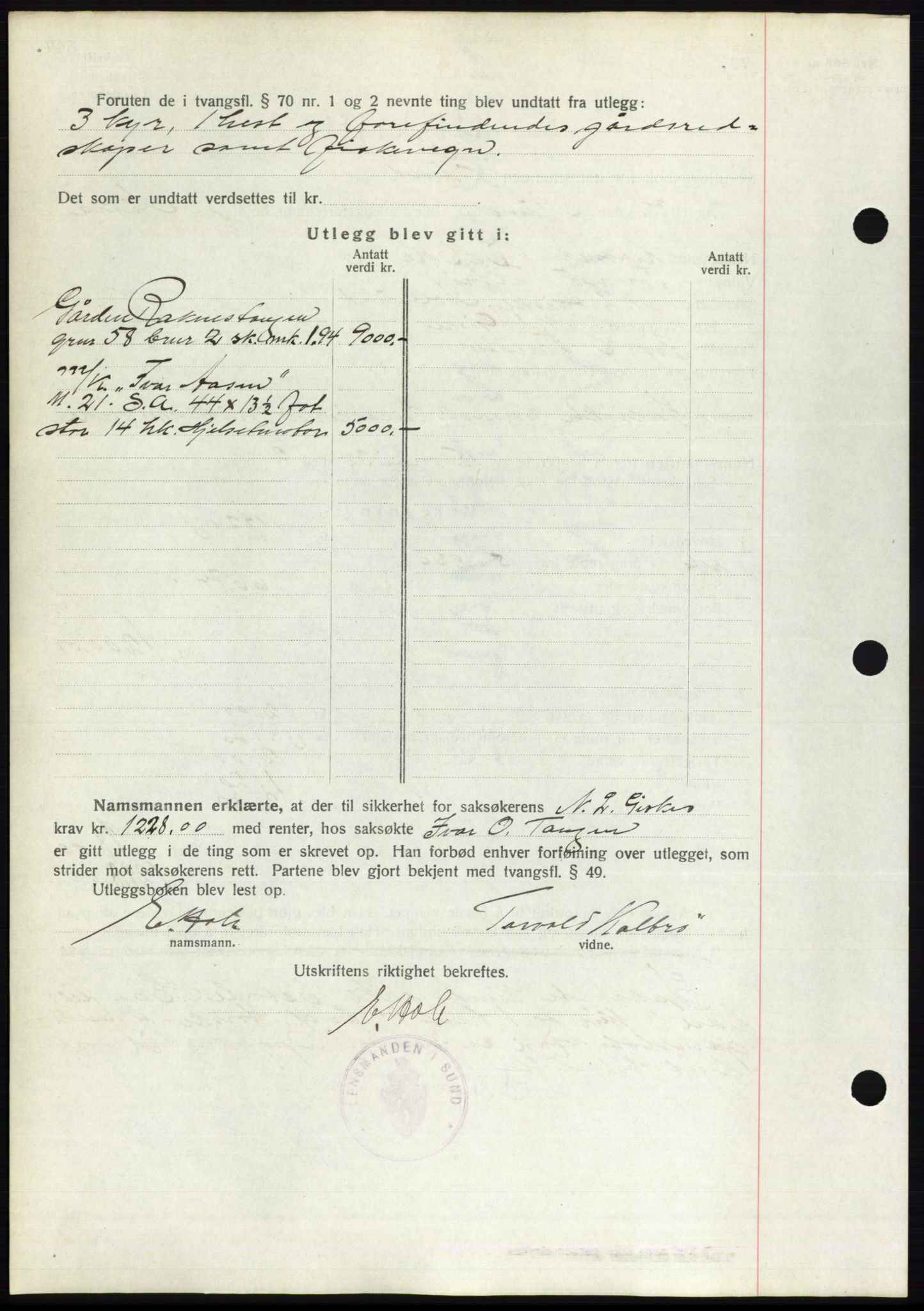 Romsdal sorenskriveri, AV/SAT-A-4149/1/2/2C/L0061: Pantebok nr. 55, 1932-1932, Tingl.dato: 06.06.1932