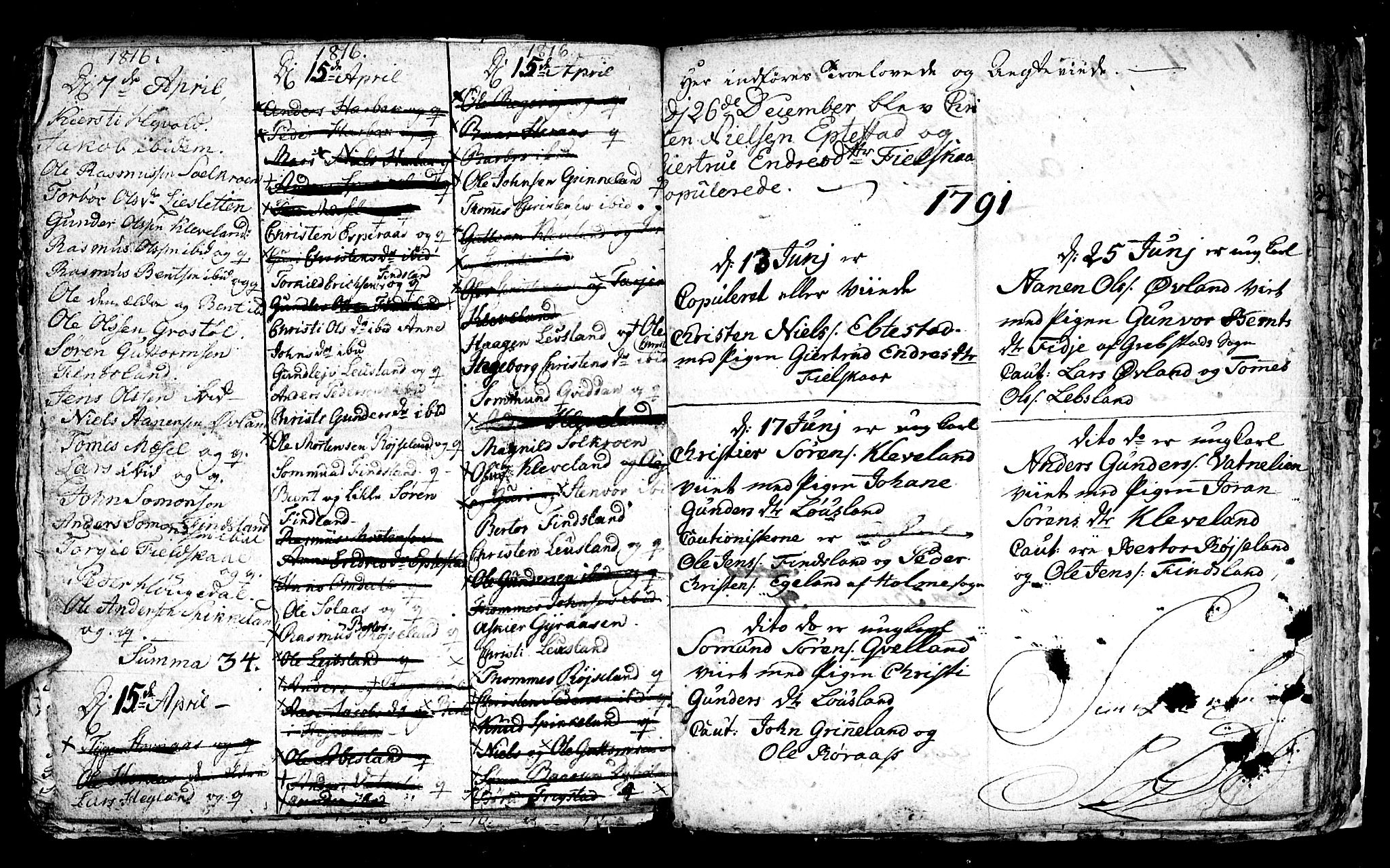 Bjelland sokneprestkontor, SAK/1111-0005/F/Fb/Fbb/L0002: Klokkerbok nr. B 2, 1790-1826, s. 114