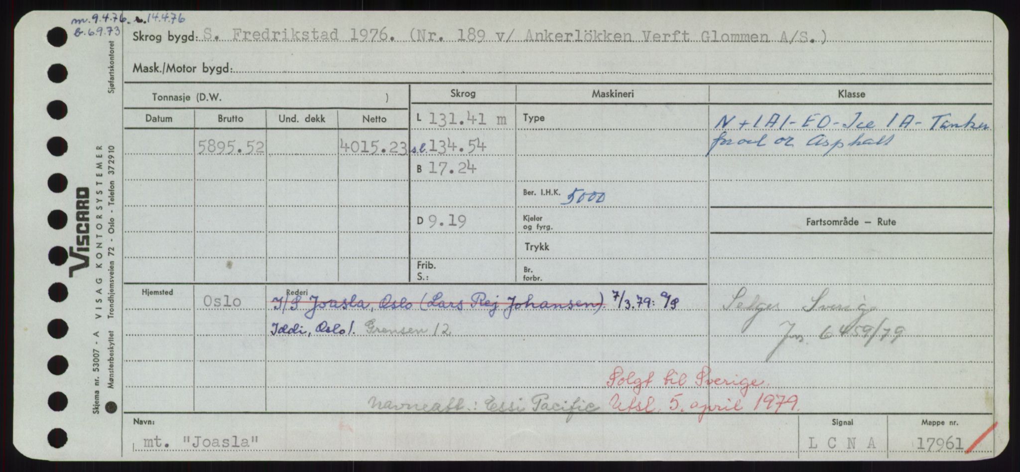 Sjøfartsdirektoratet med forløpere, Skipsmålingen, RA/S-1627/H/Hd/L0019: Fartøy, J, s. 419