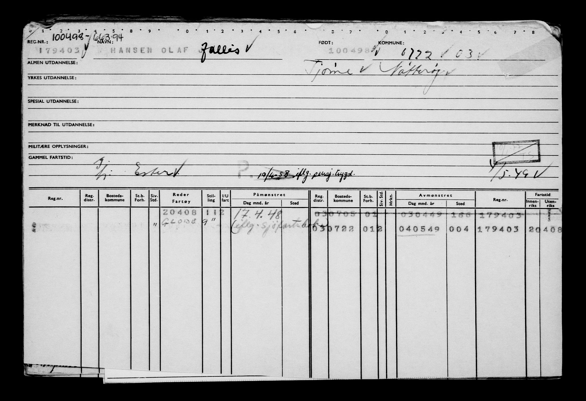 Direktoratet for sjømenn, AV/RA-S-3545/G/Gb/L0028: Hovedkort, 1898, s. 57