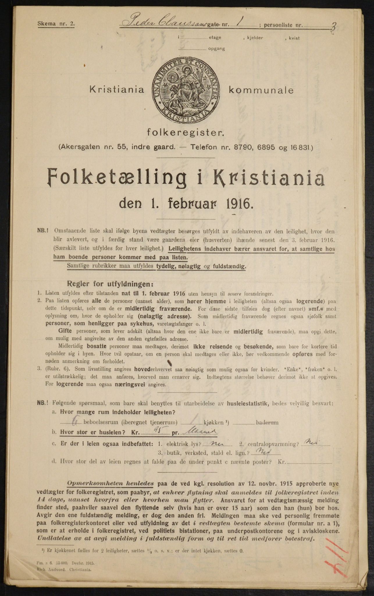 OBA, Kommunal folketelling 1.2.1916 for Kristiania, 1916, s. 80680